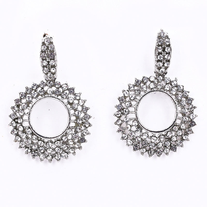 Sukkhi Casual Silver Plated Oxidised Silver Dangle Earring for Women