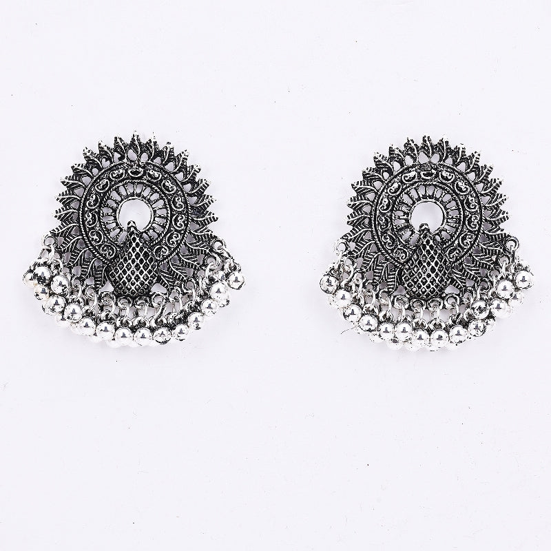 Sukkhi Eye Catching Silver Plated Oxidised Silver Studs Earring for Women