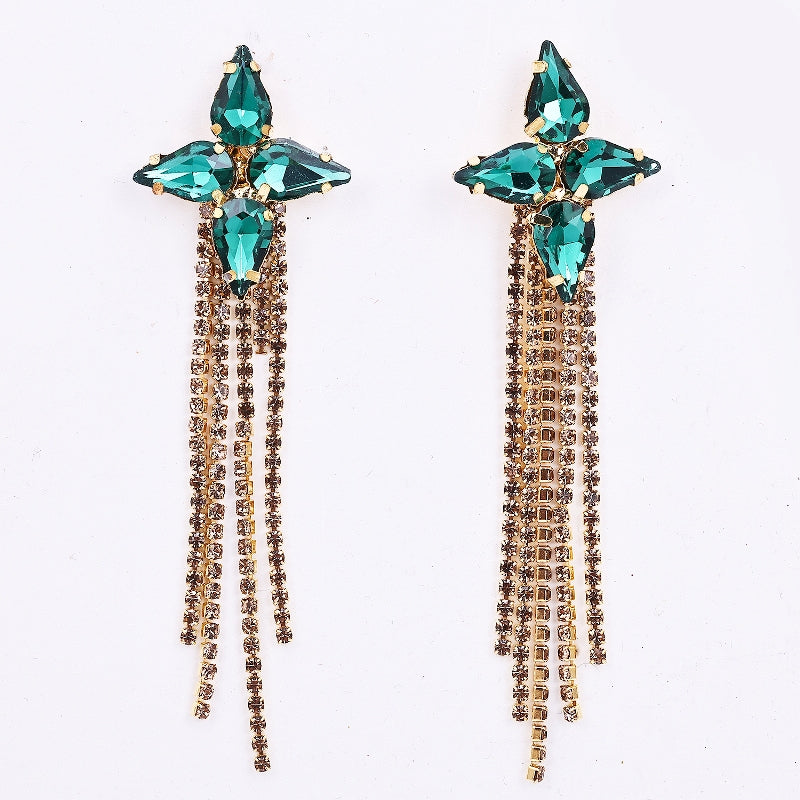 Sukkhi Graceful Gold Plated Blue Dangle Earring for Women