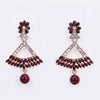 Sukkhi Iconic Gold Plated Maroon Drop Earring for Women