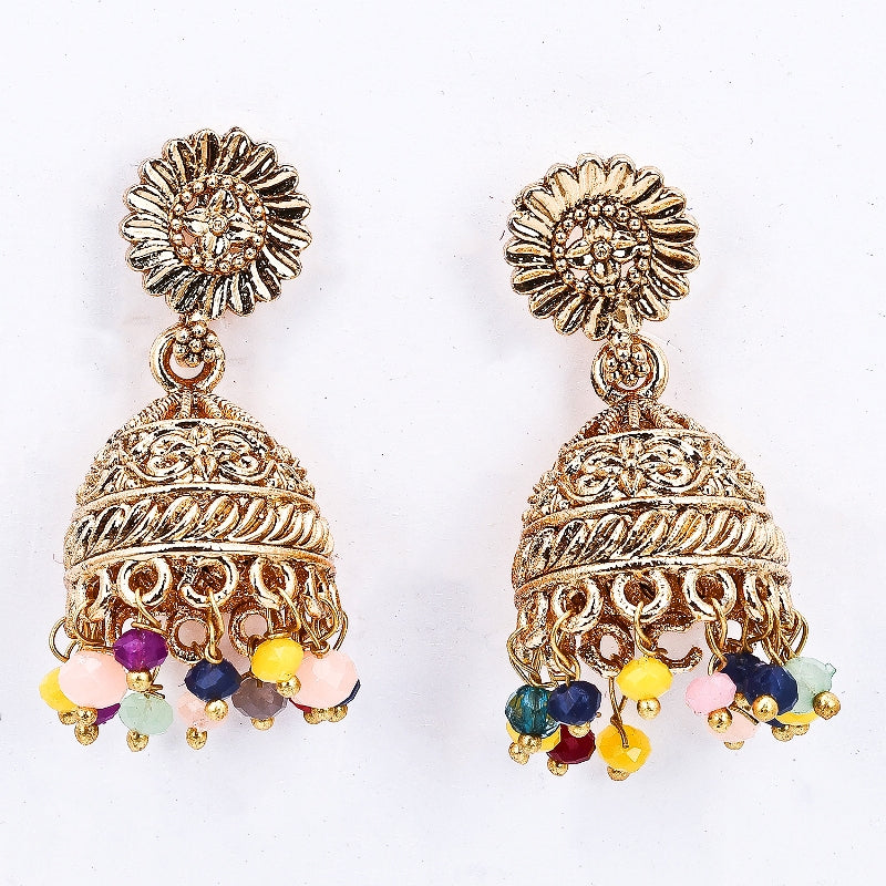 Sukkhi Lavish Gold Plated Multi Jhumki Earring for Women