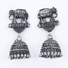 Sukkhi Eye-Catching Silver Oxidised Plated Jhumki Earrings for Women