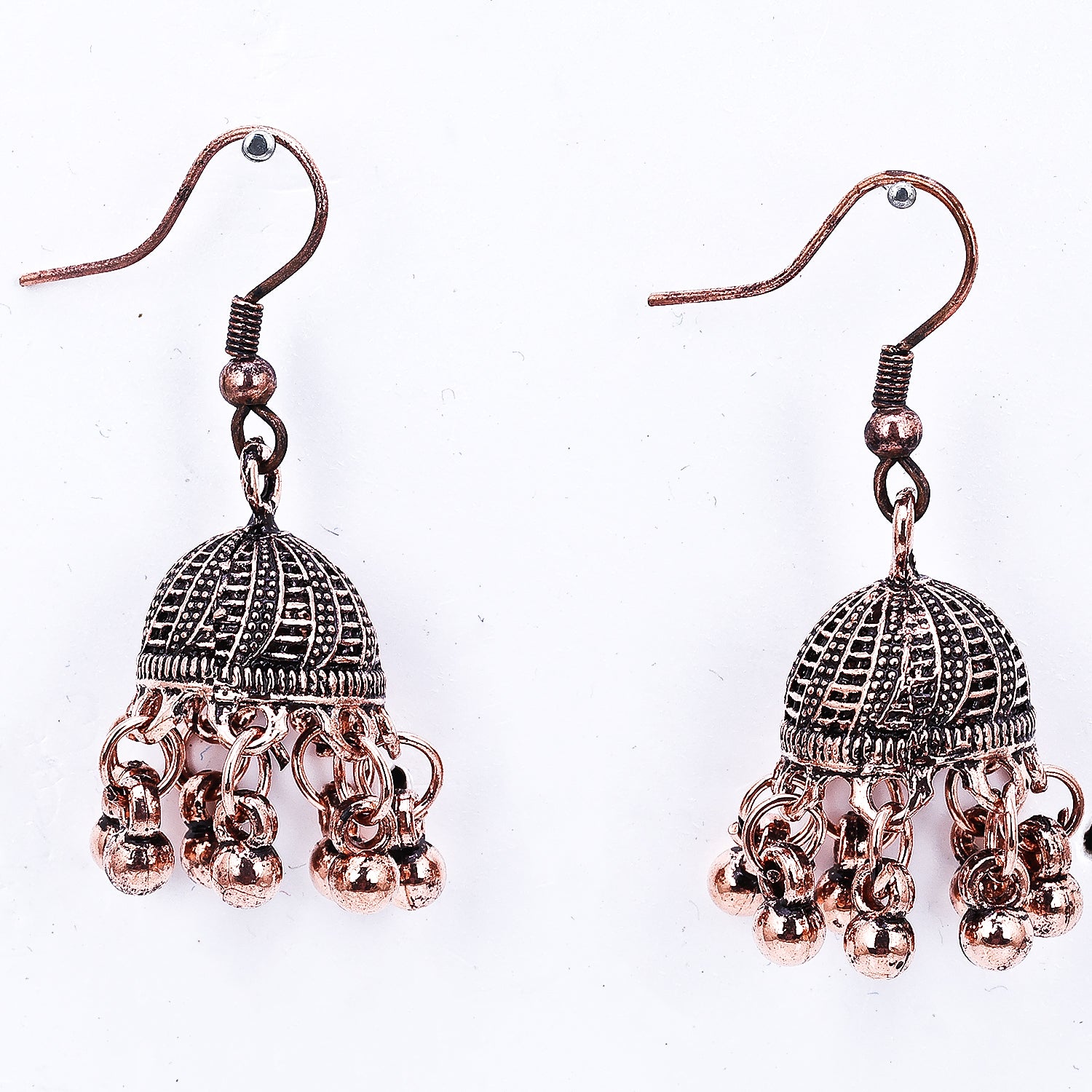 Sukkhi Decorative Rose Gold Plated Jhumki Earrings