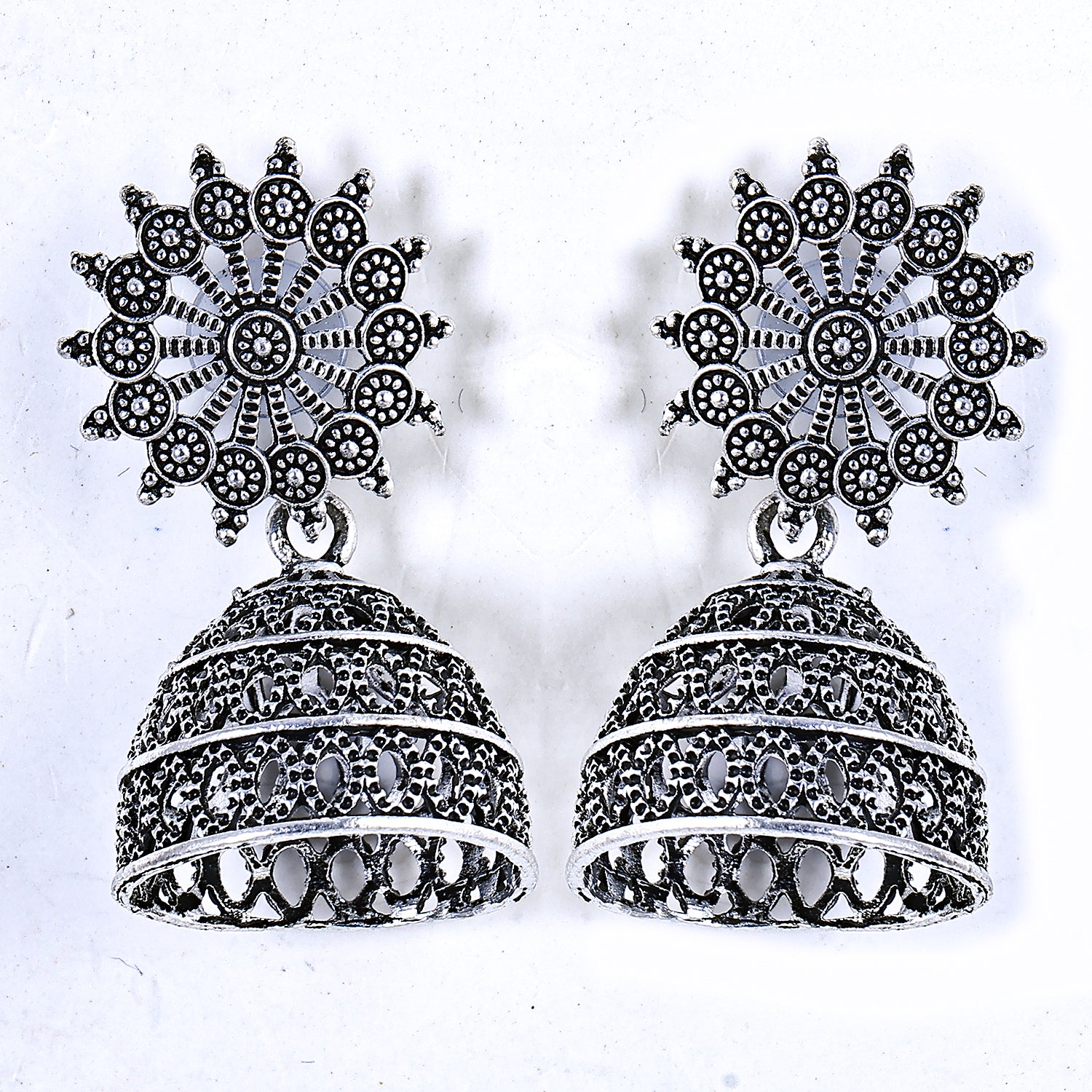 Sukkhi Fashionable Oxidised Silver Jhumki Earring for Women
