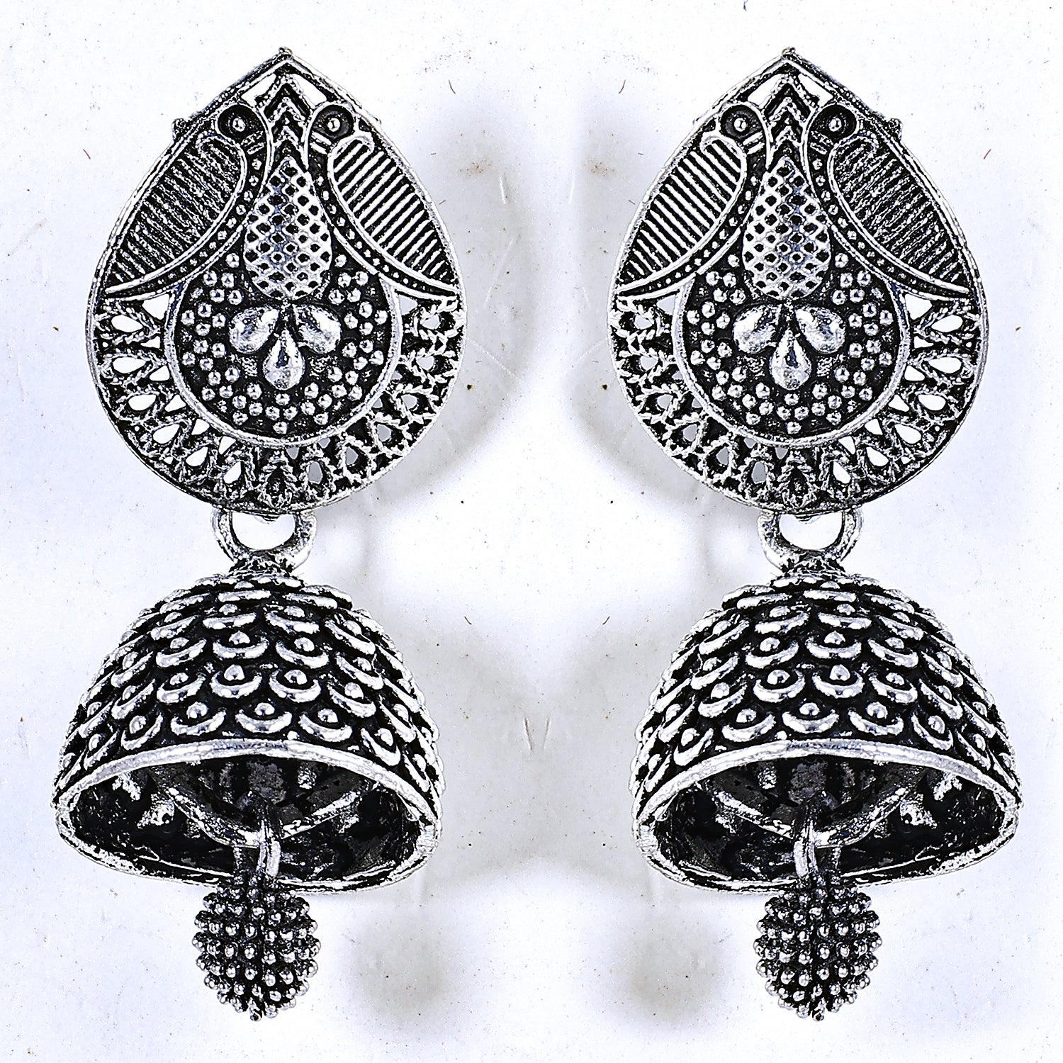 Sukkhi Trendy Oxidised Silver Jhumki Earring for Women