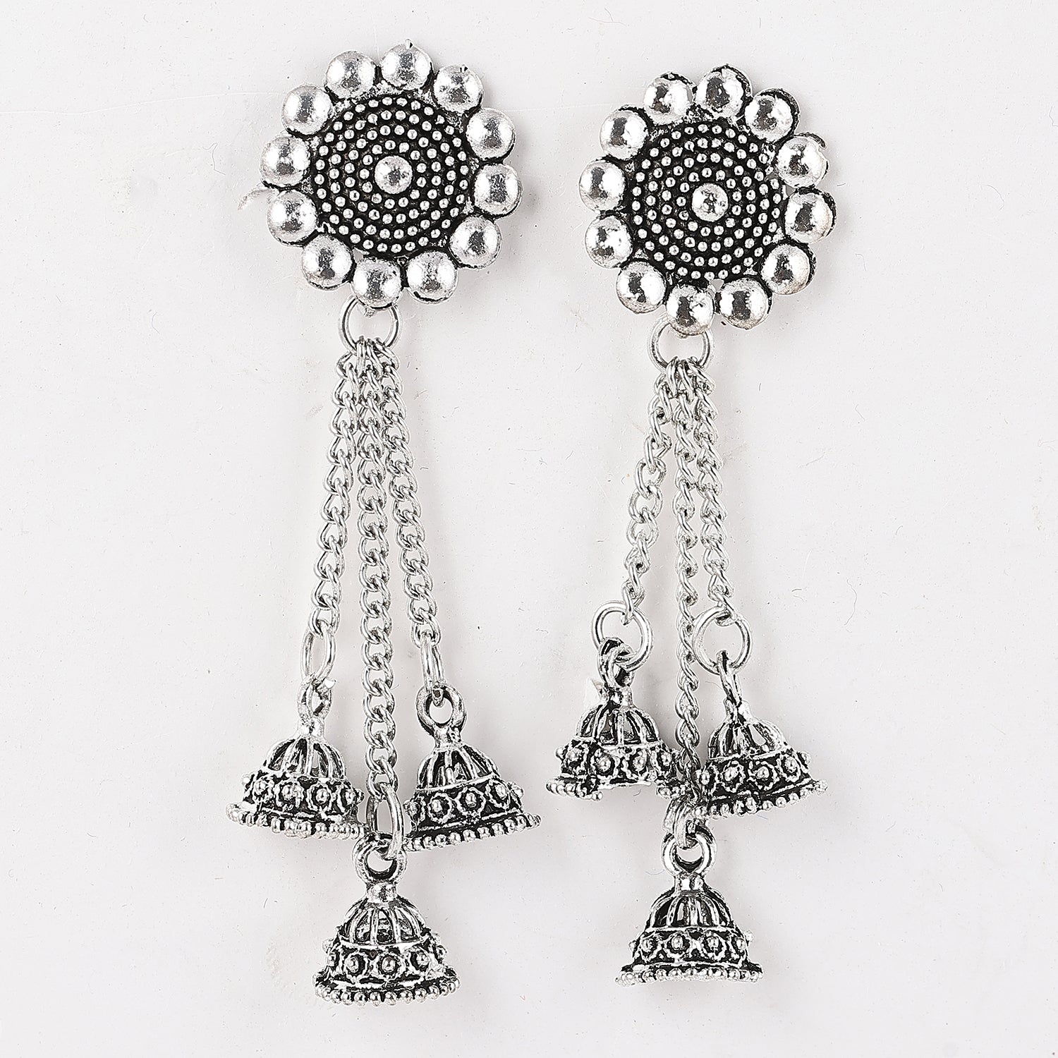 Sukkhi Impressive Oxidised Silver Jhumki Earring for Women
