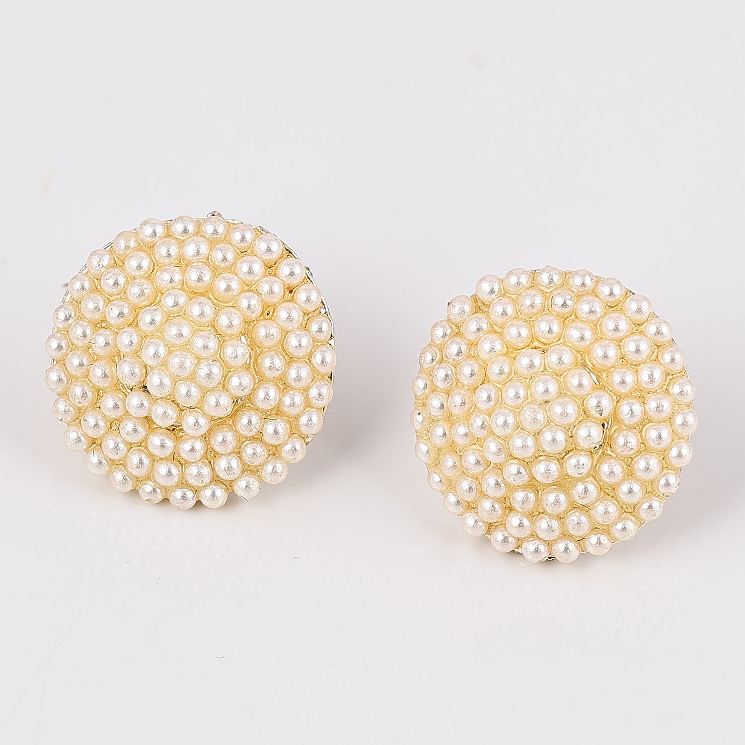 Sukkhi Pearls Gold Plated White Studs Earring for Women
