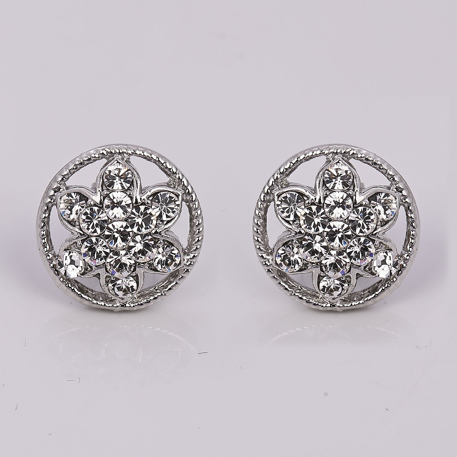 Sukkhi Lovely Rhodium Silver Studs Earring for Women
