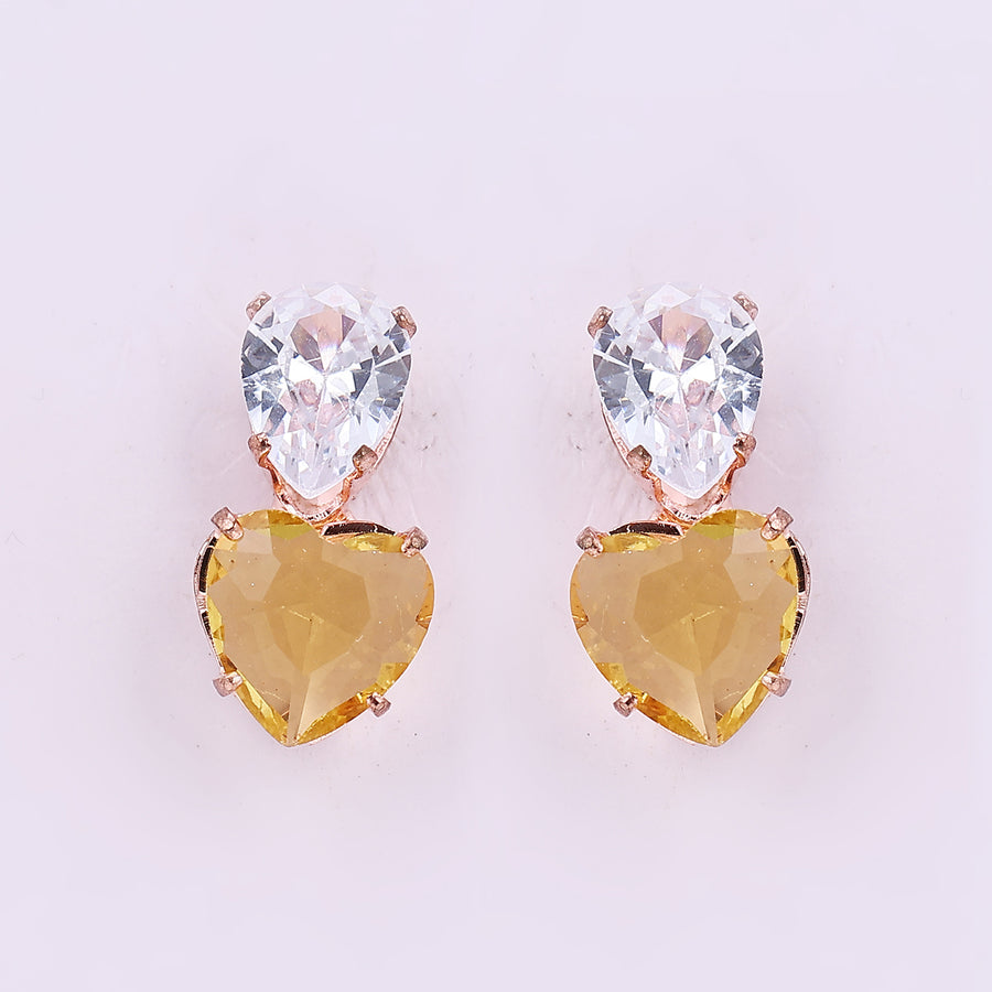 Sukkhi Decorative Gold Plated Heart Earring for Women
