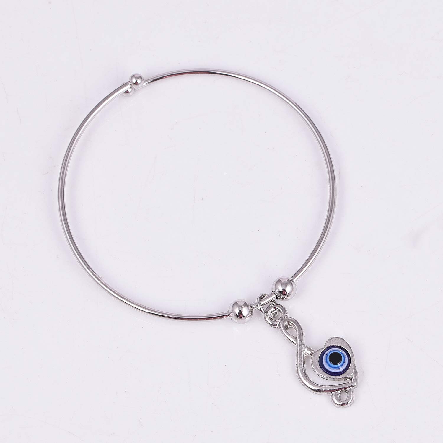 Modish Silver Plated Evil Eye Bracelet Jewellery for Women