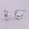 Delightful Silver Half Hoop Earring Jewellery for Women