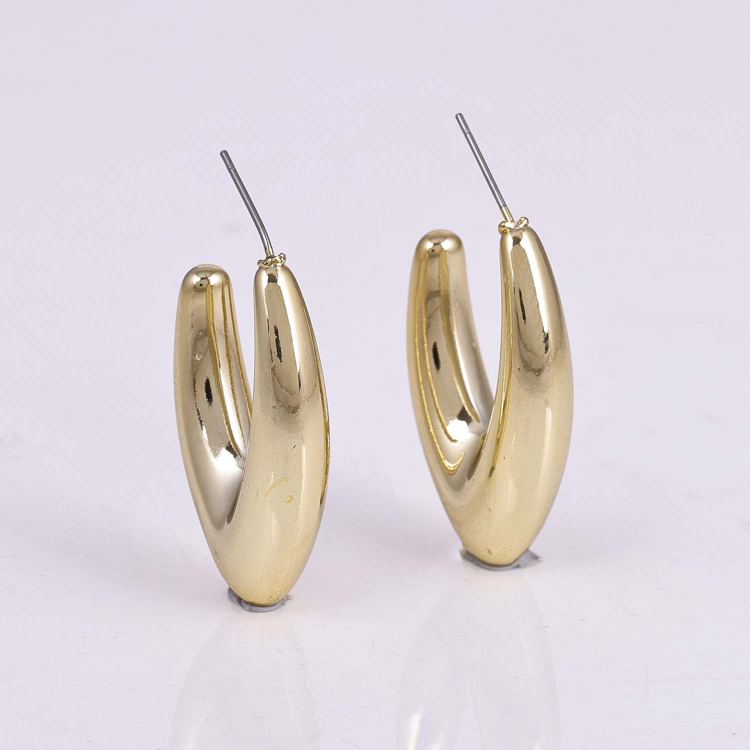 Graceful Gold Plated Half Hoop Earring Jewellery for Women