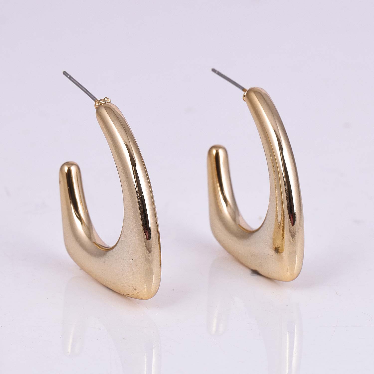 Magnificent Gold Plated Half Hoop Earring Jewellery for Women