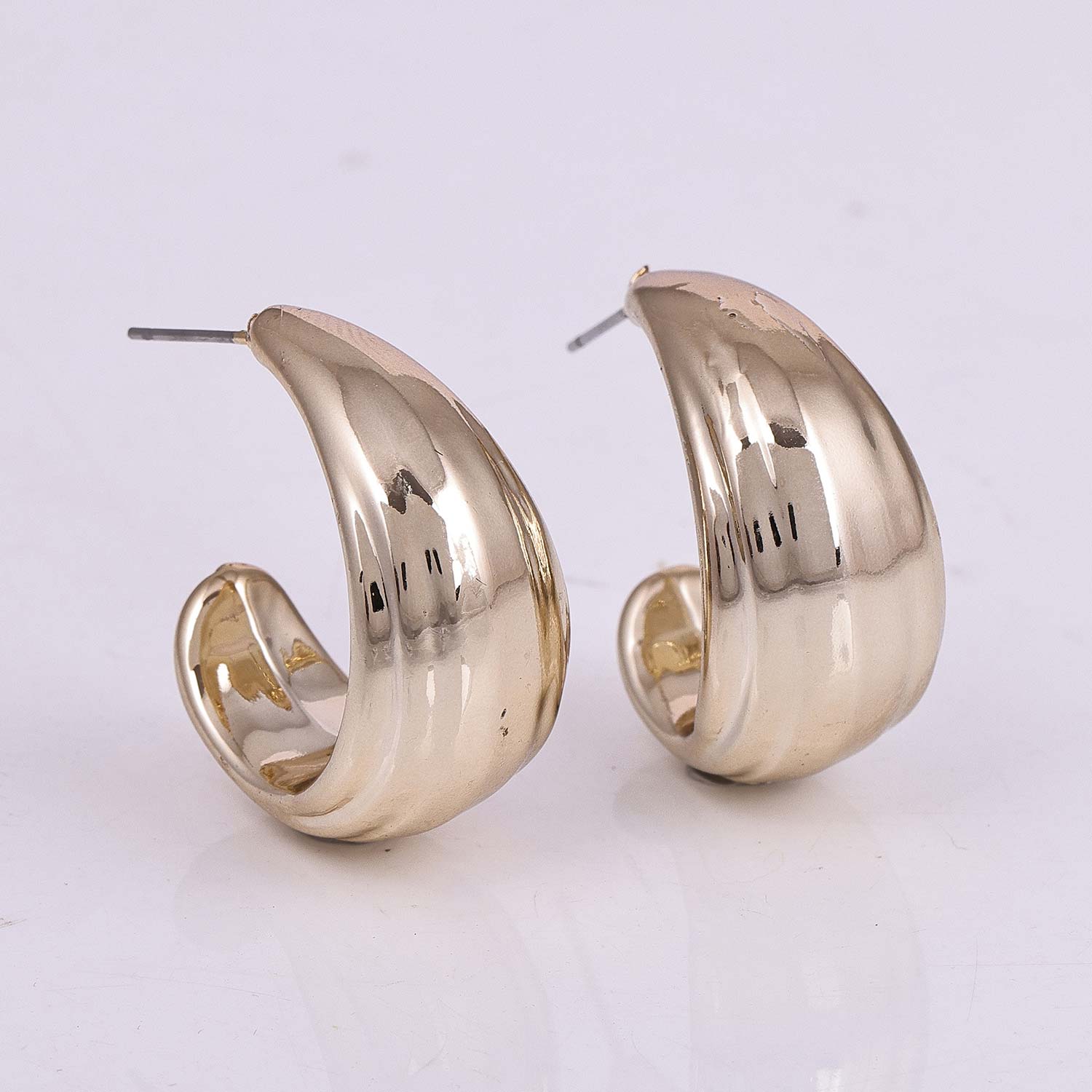 Easy Gold Plated Half Hoop Earring Jewellery for Women