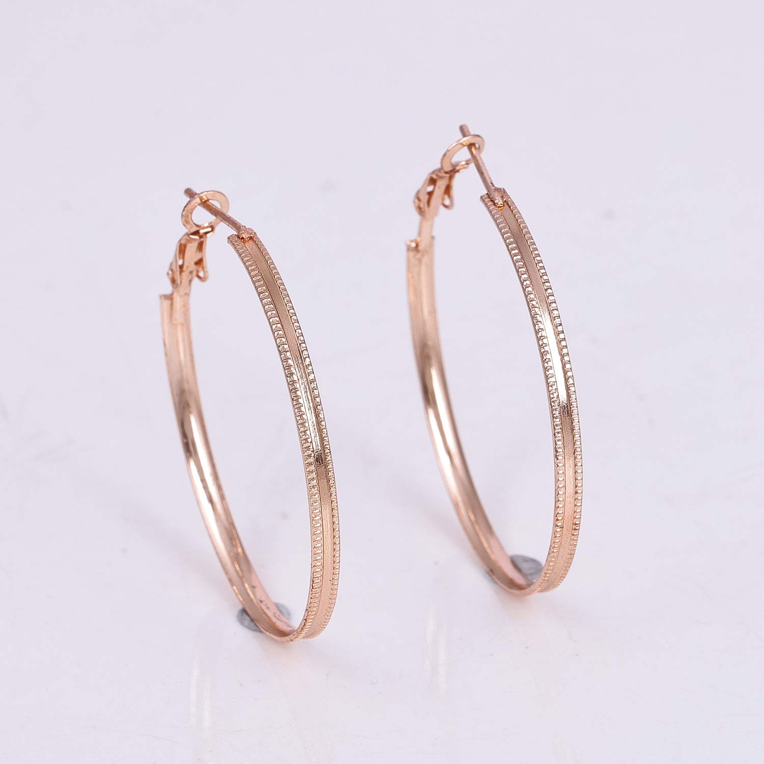 Creative Rose Gold Plated Hoop Earring Jewellery for Women