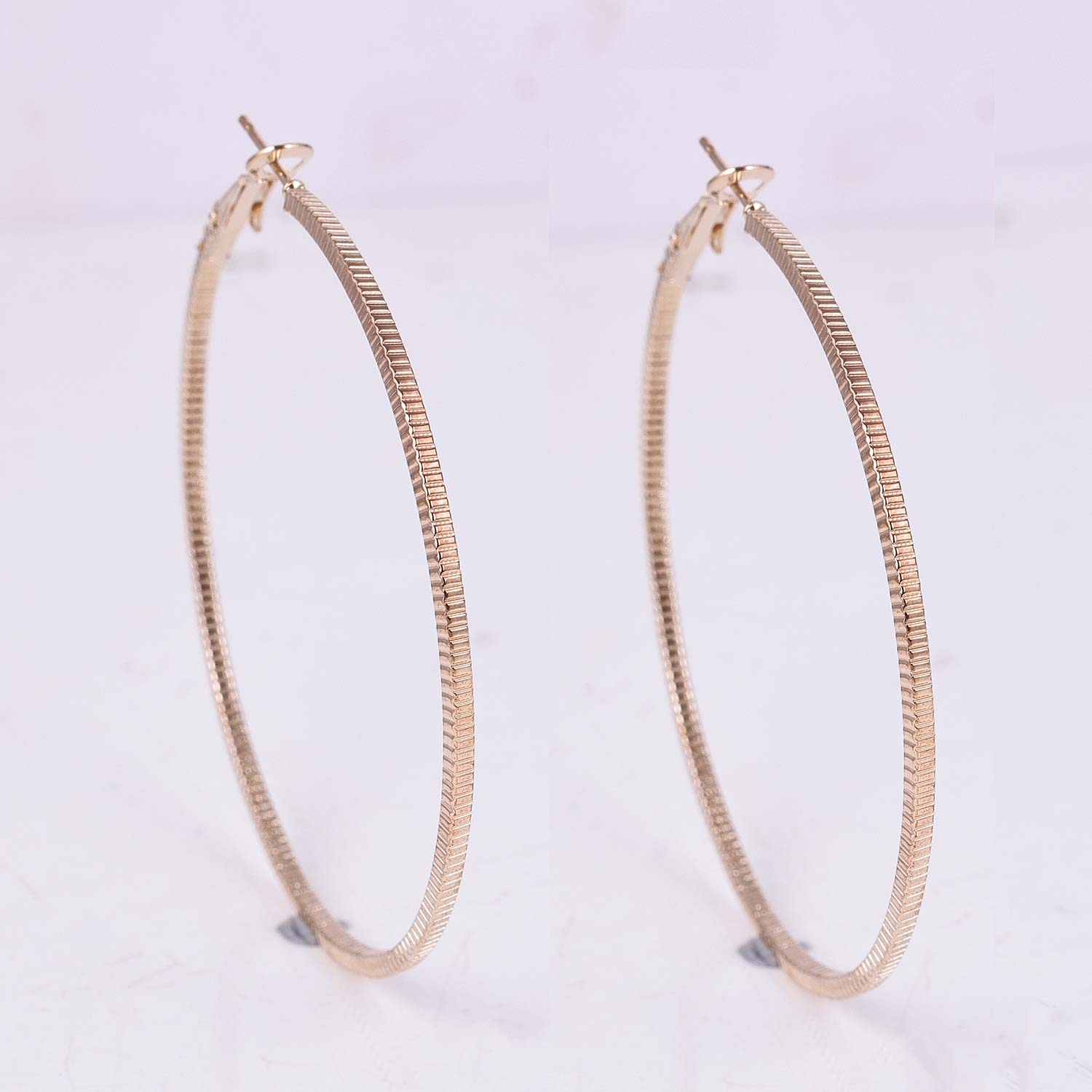 Intricate Rose Gold Plated Hoop Earring Jewellery for Women