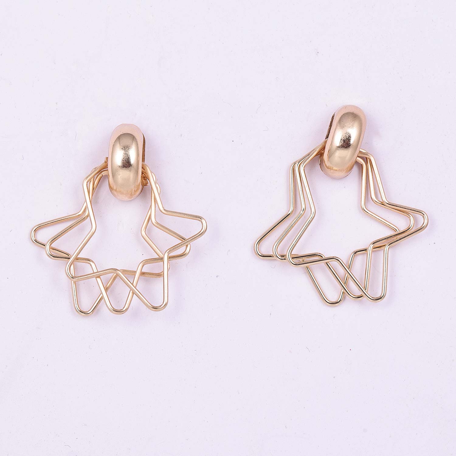 Incredible Rose Gold Plated Star Hoop Earring Jewellery for Women