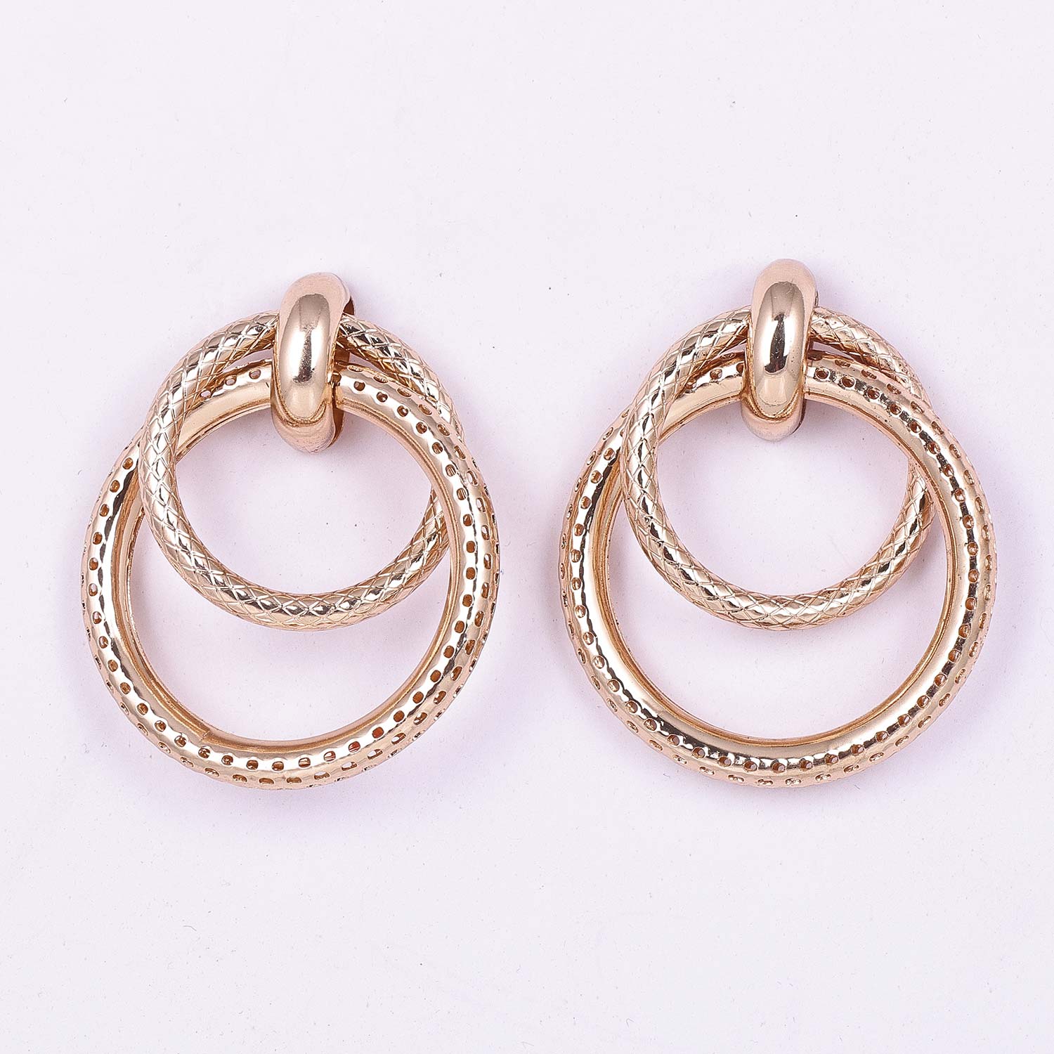 Decorative Rose Gold Plated Hoop Earring Jewellery for Women