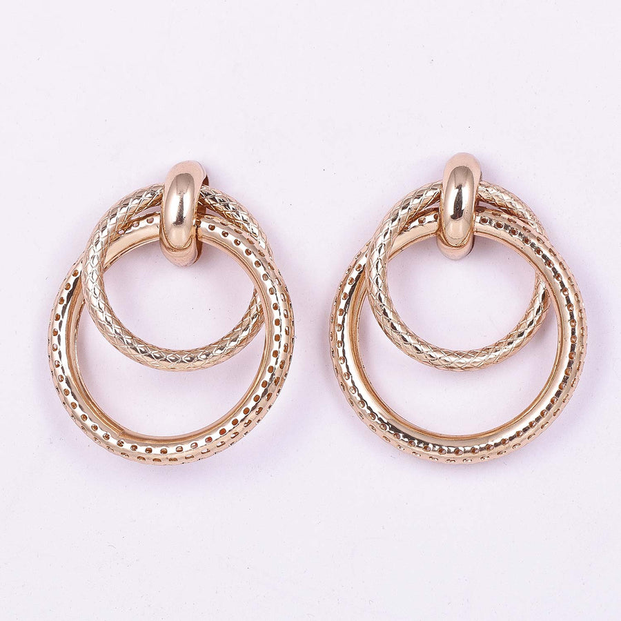Decorative Rose Gold Plated Hoop Earring Jewellery for Women