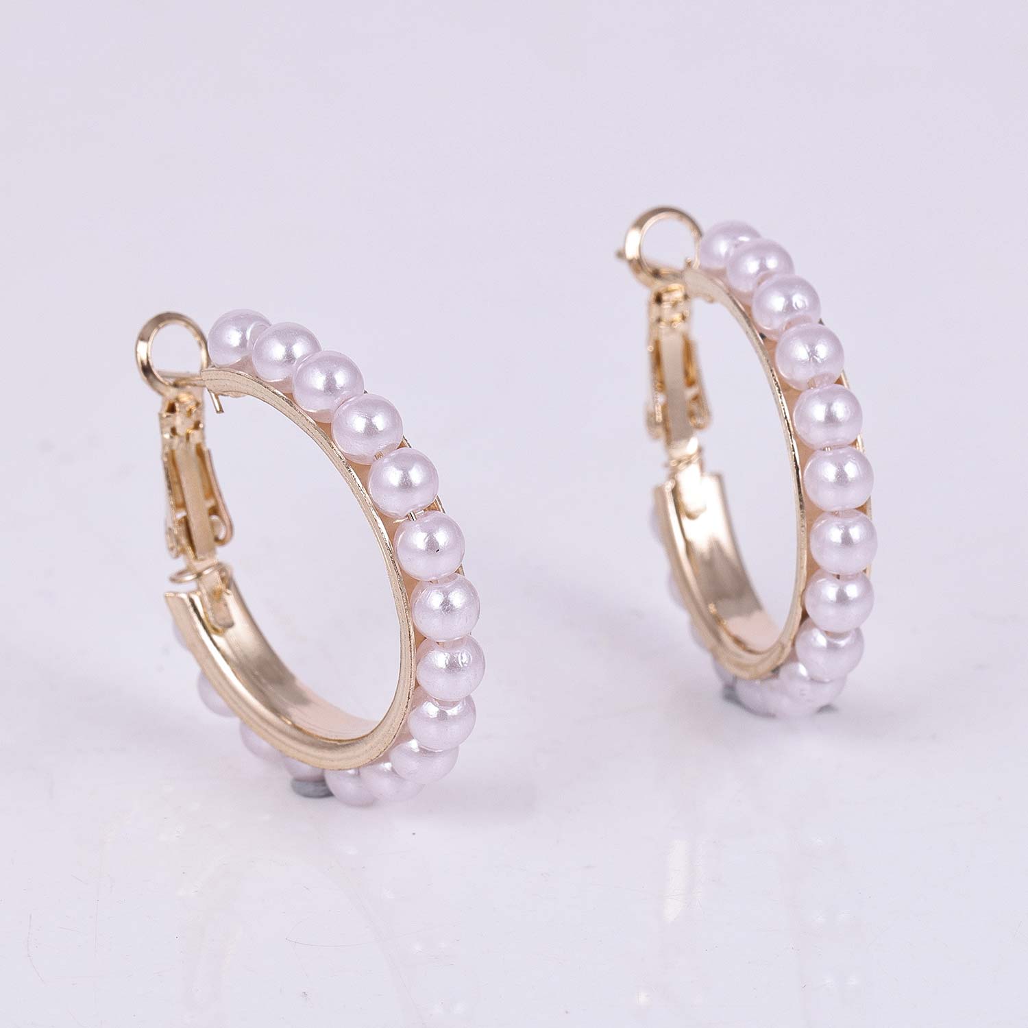Treasured White Hoop Earring Jewellery for Women