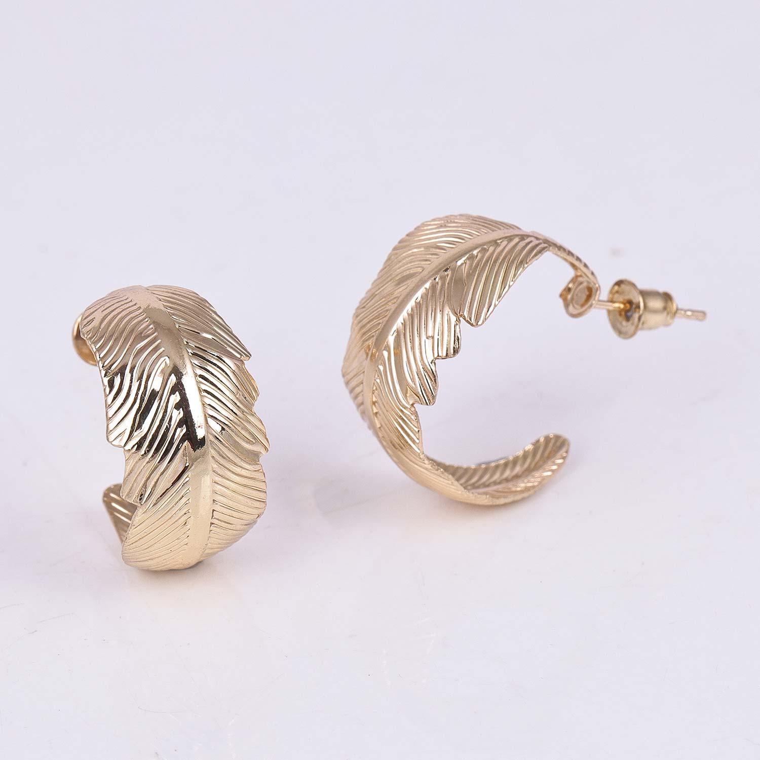 Eye-Catching Gold Plated Half Hoop Earring Jewellery for Women