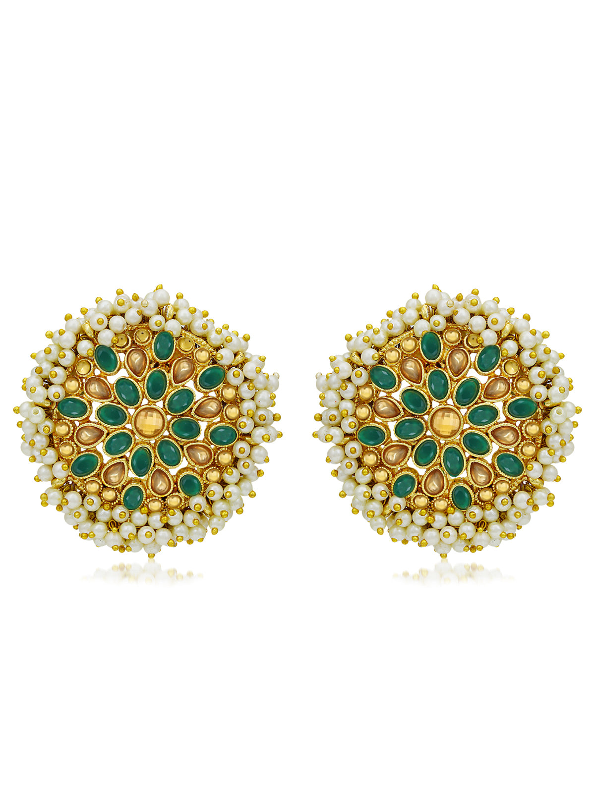Sukkhi Adorable Gold Plated LCT & Pearl Stud Earring for Women SKR56740