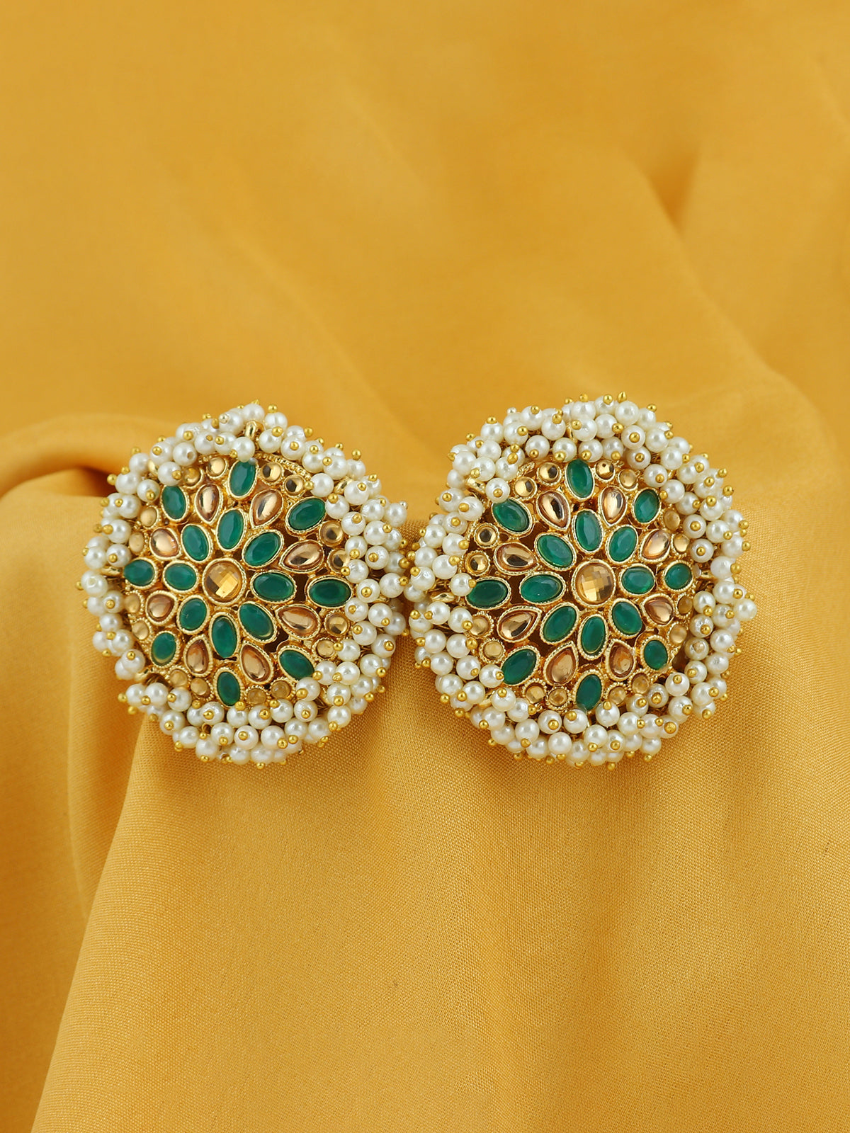 Sukkhi Adorable Gold Plated LCT & Pearl Stud Earring for Women SKR56740