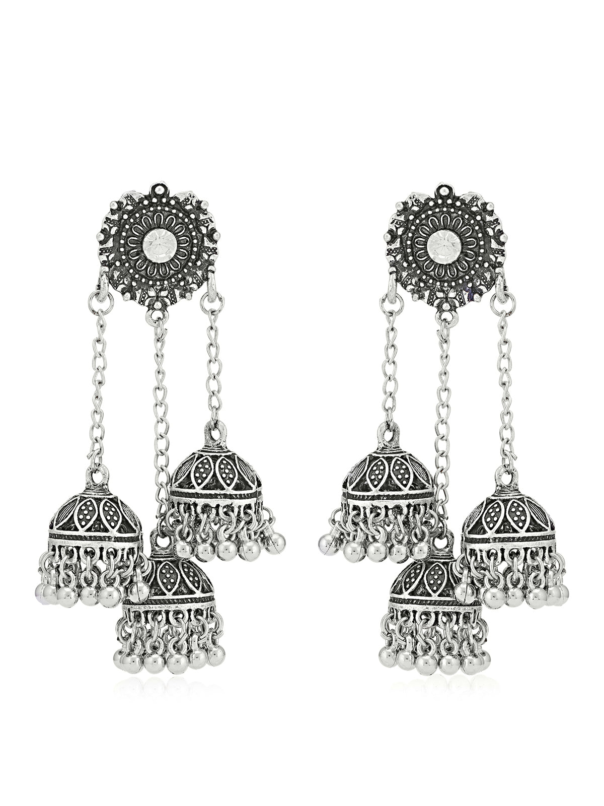 Sukkhi Alluring Oxidised Chandelier Earring for Women SKR56751
