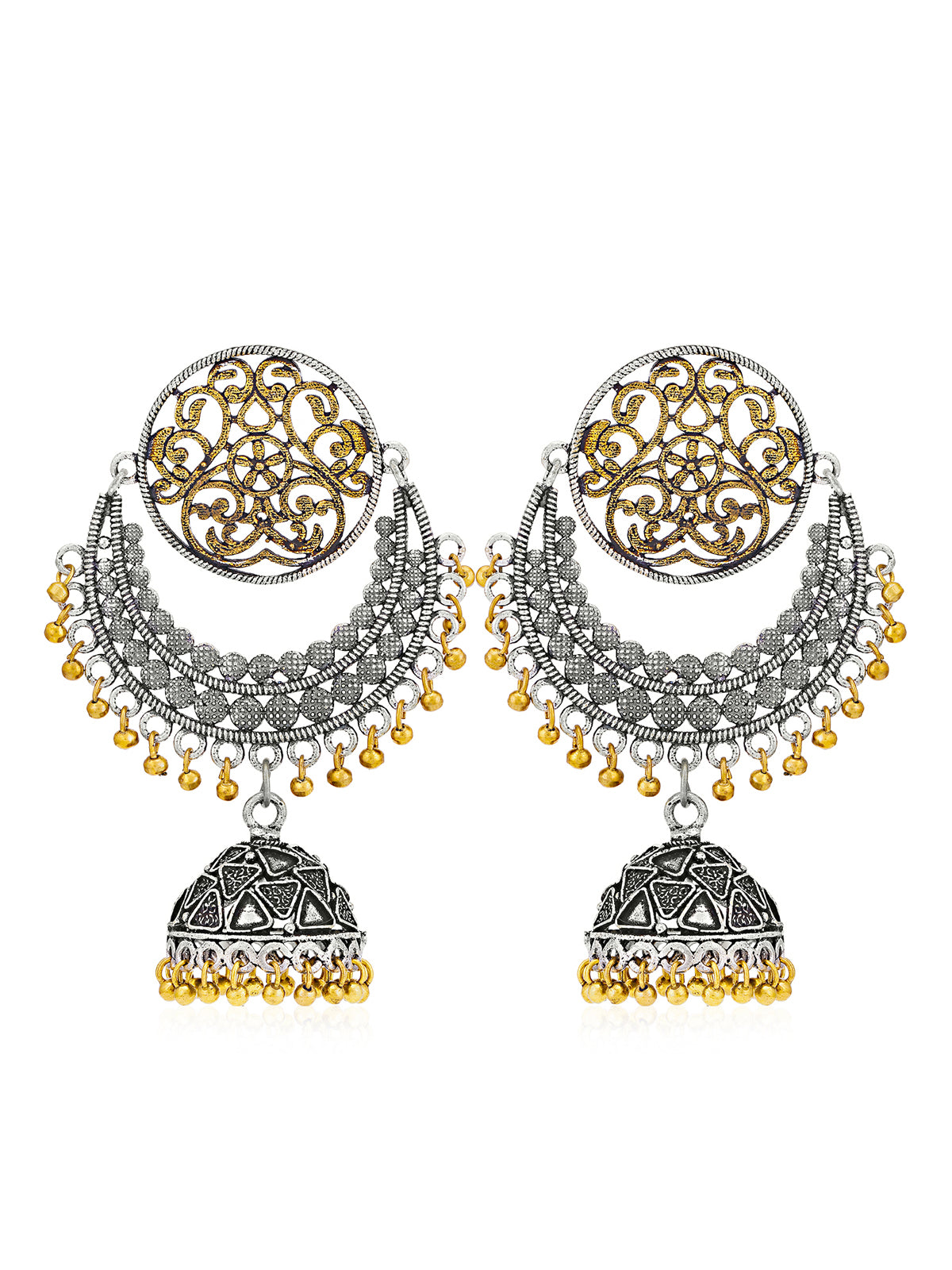 Sukkhi Charming Oxidised Chandelier Earring for Women SKR56764
