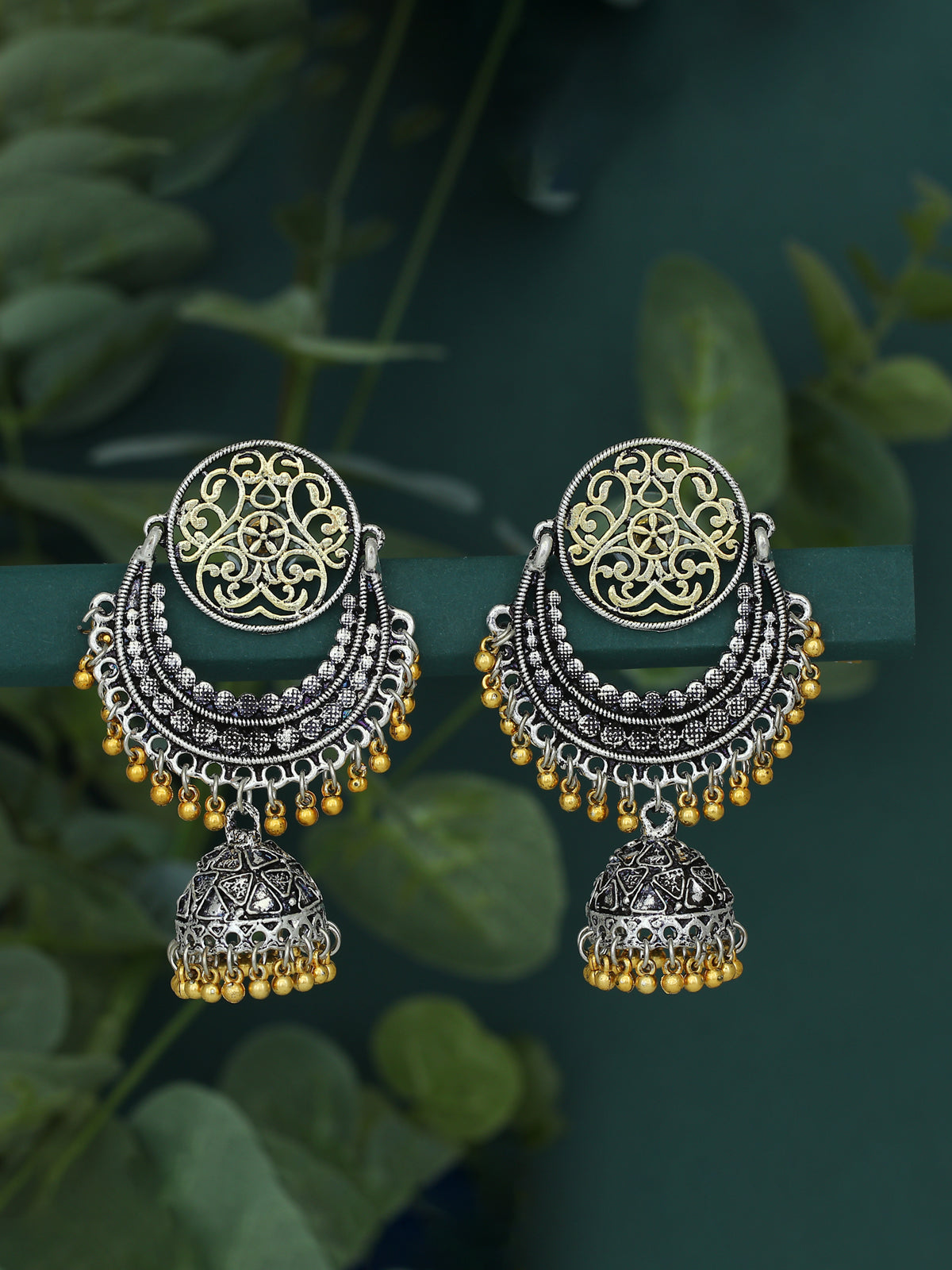 Sukkhi Charming Oxidised Chandelier Earring for Women SKR56764