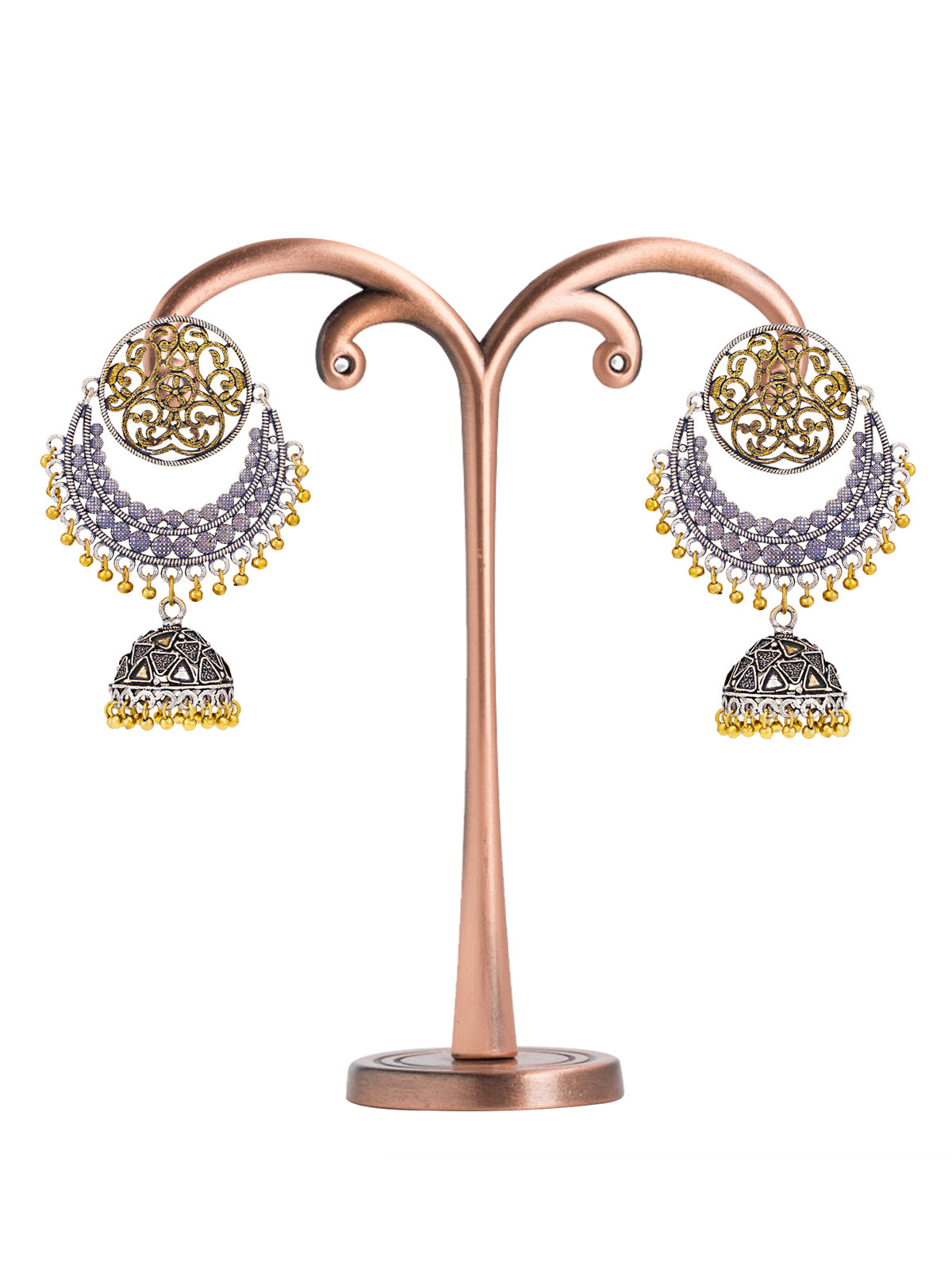 Sukkhi Charming Oxidised Chandelier Earring for Women SKR56764