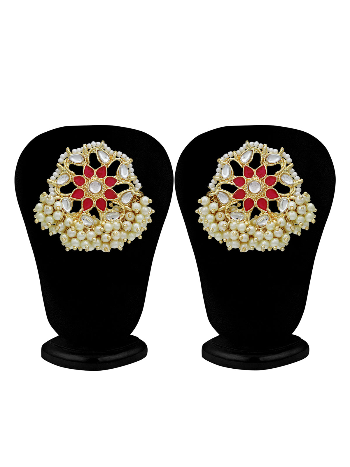 Sukkhi Trendy Gold Plated Kundan & Pearl Stud Earring for Women SKR56769