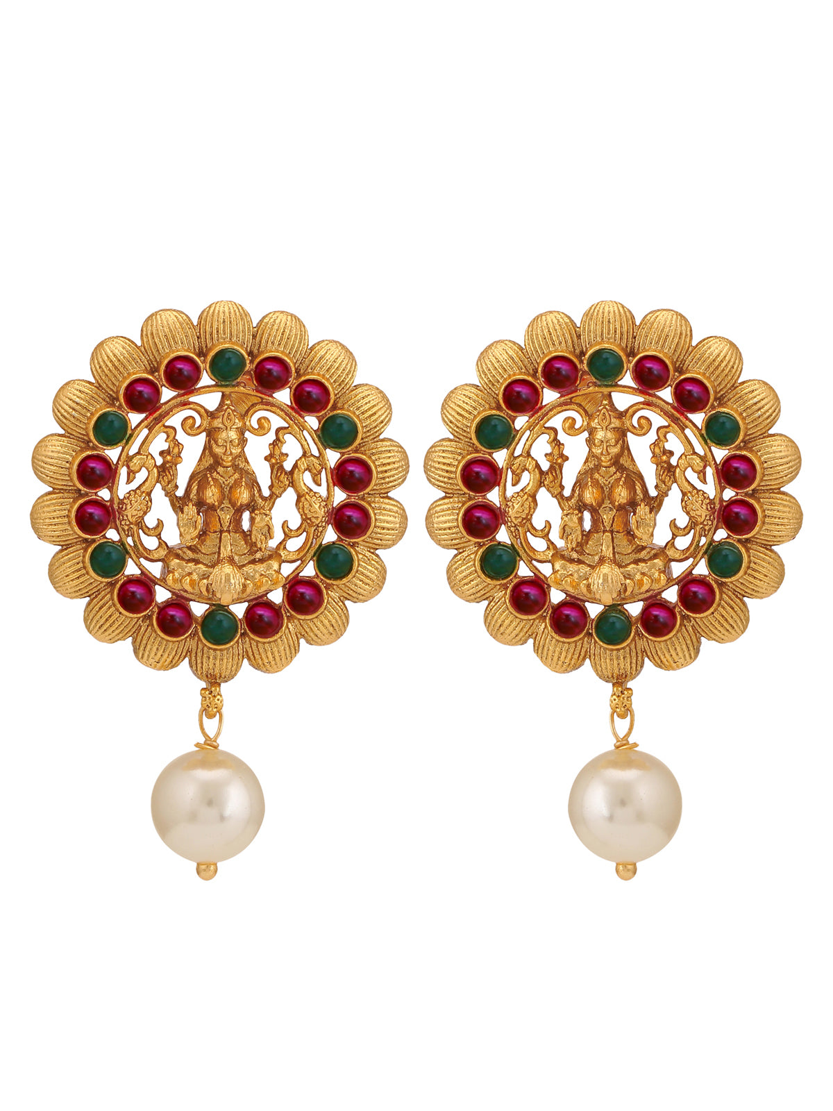 Sukkhi Sober Gold Plated Goddess Laxmi Earring for Women SKR56796