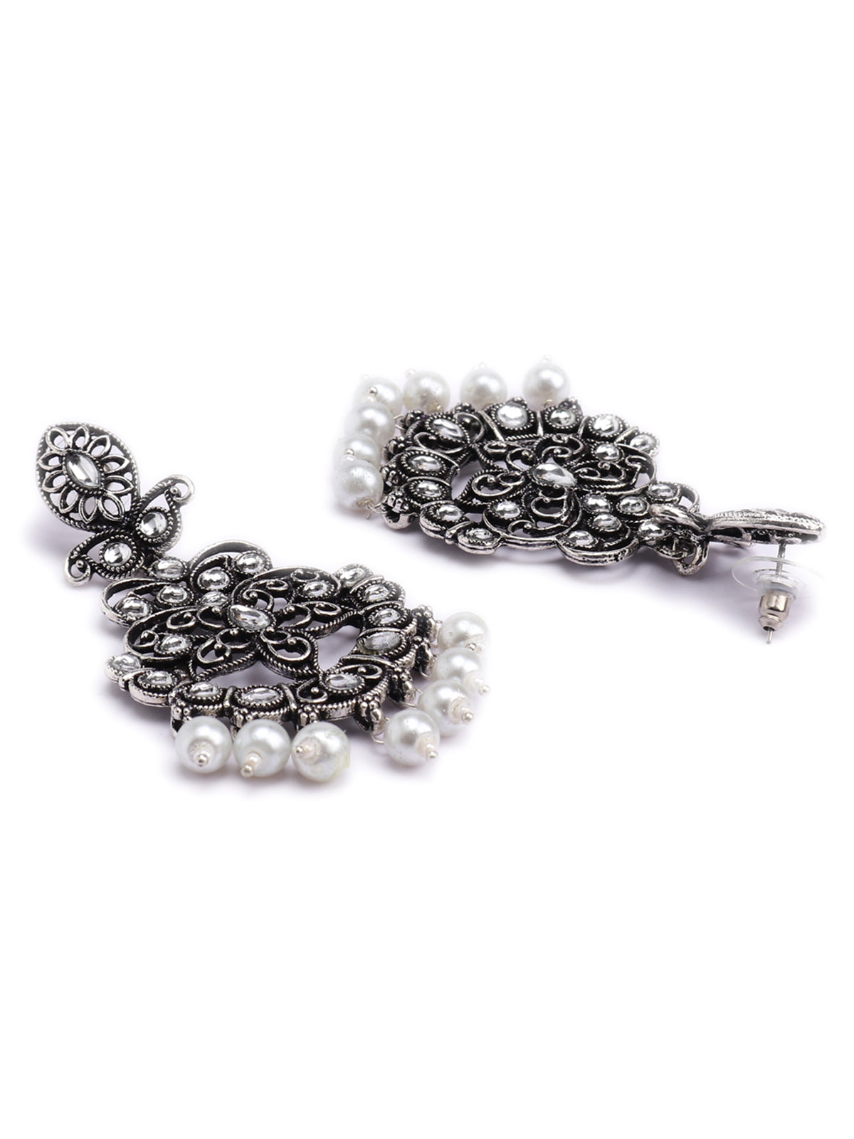 Sukkhi Exotic Oxidised Pearl Chandelier Earring For Women SKR56889