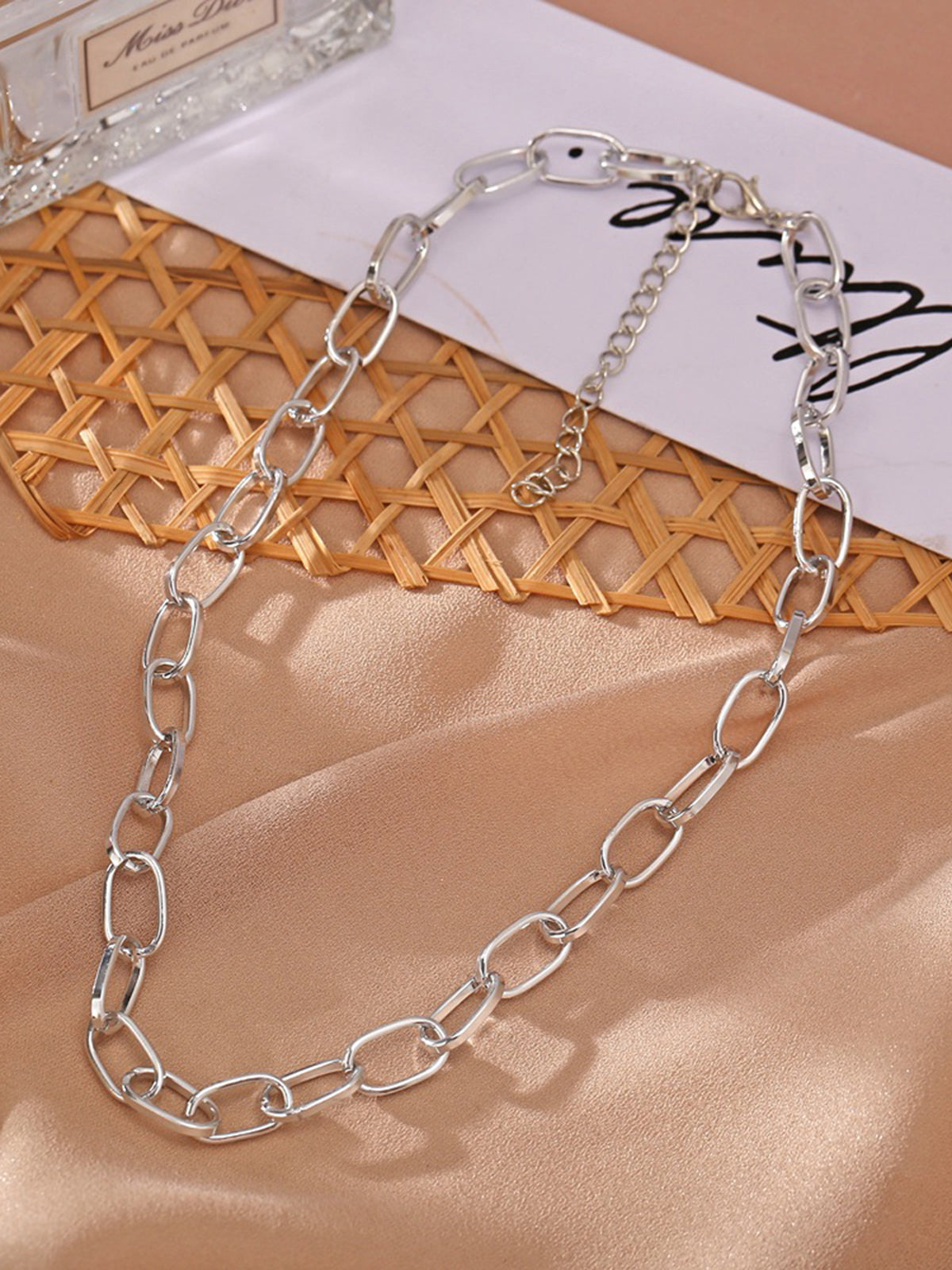 Scintillare by Sukkhi Marquise Rhodium Plated Box Chain Necklace for Women|SKR75236