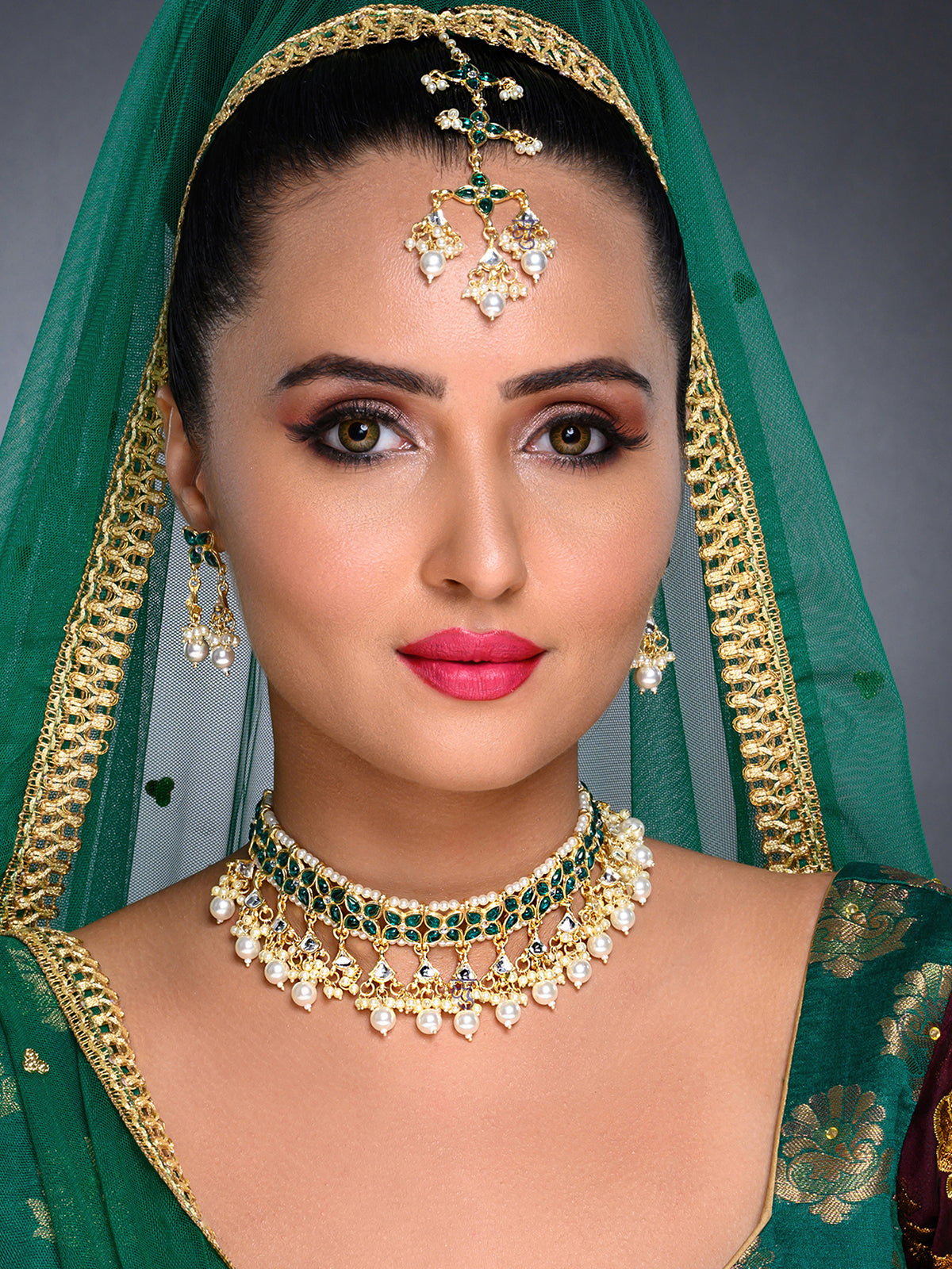 Sukkhi Splendid Kundan Gold Plated Pearl Choker Necklace Set for Women SKR85689