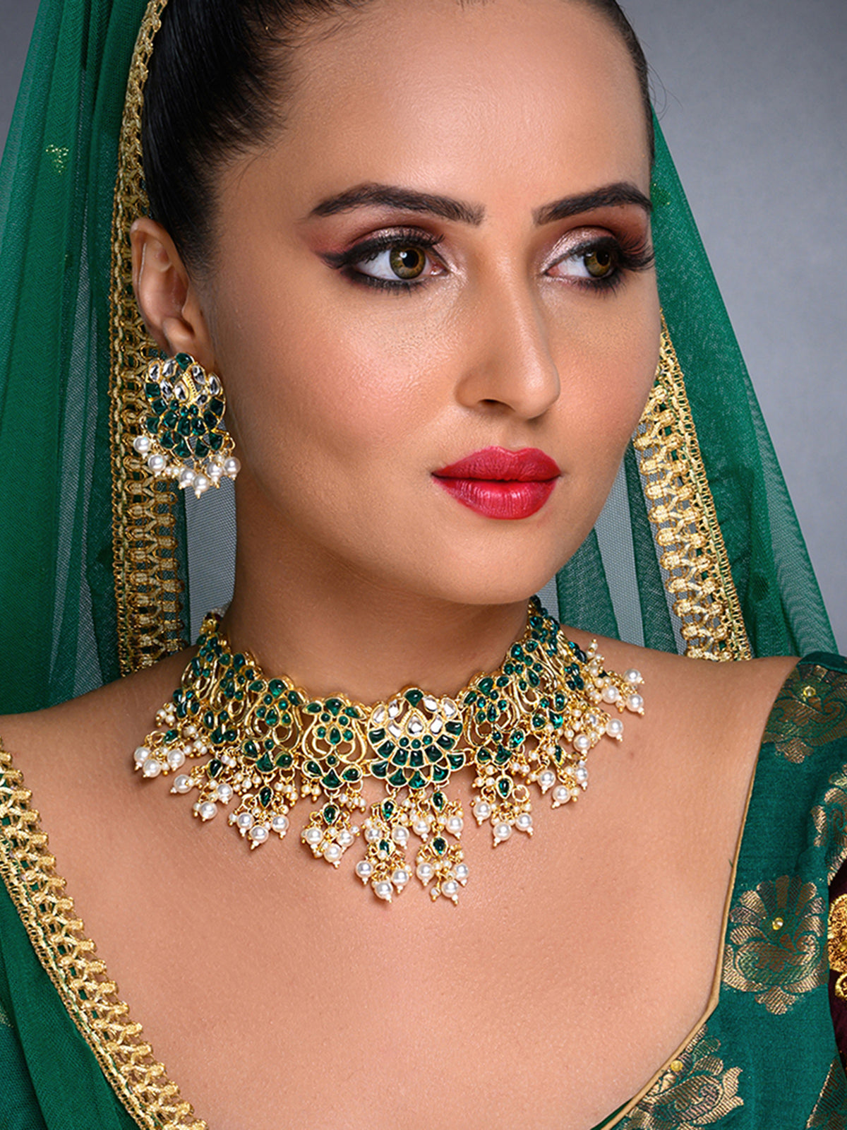 Sukkhi Ravishing Gold Plated Pearl Choker Necklace Set for Women SKR85692