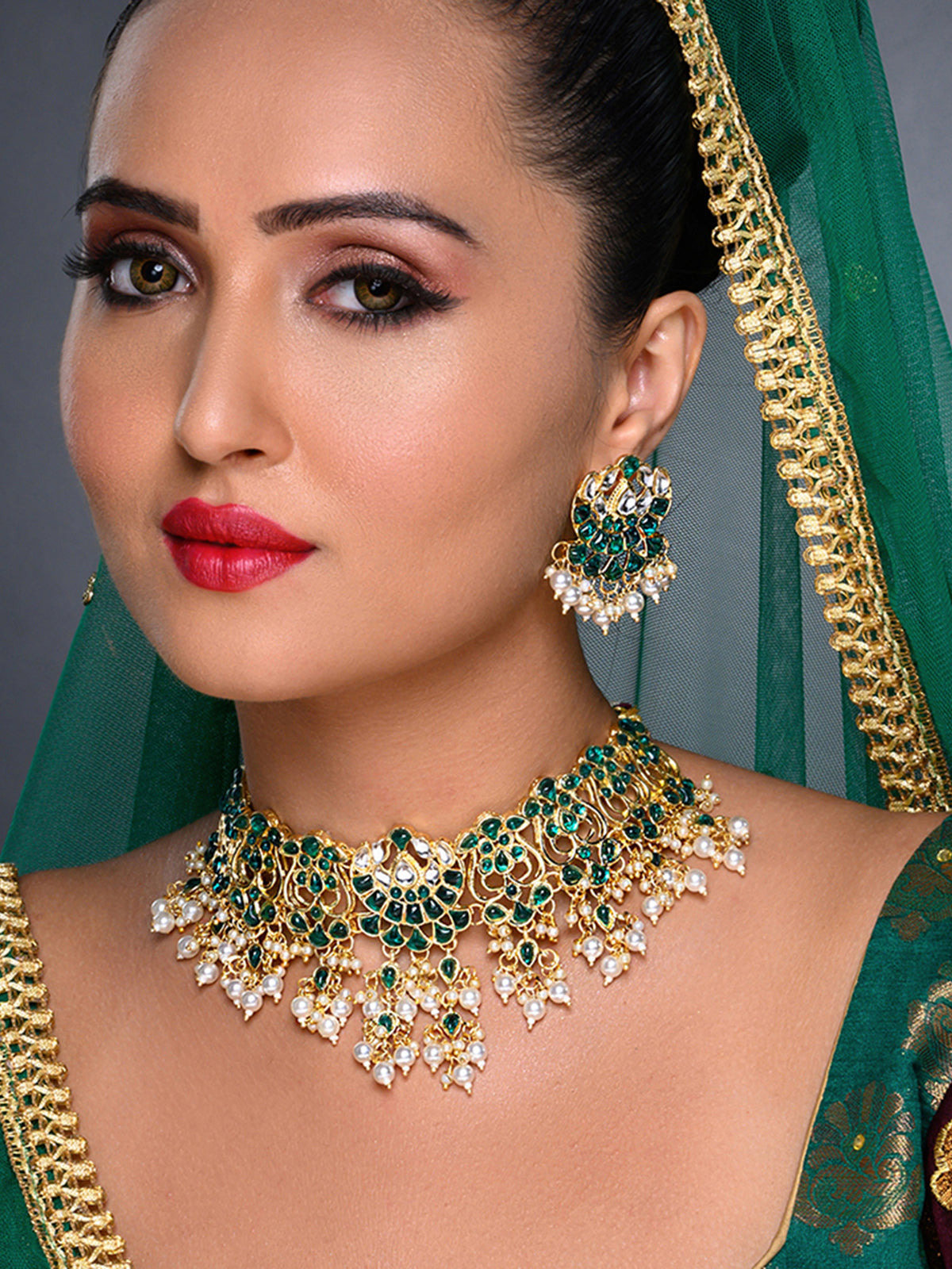 Sukkhi Ravishing Gold Plated Pearl Choker Necklace Set for Women SKR85692