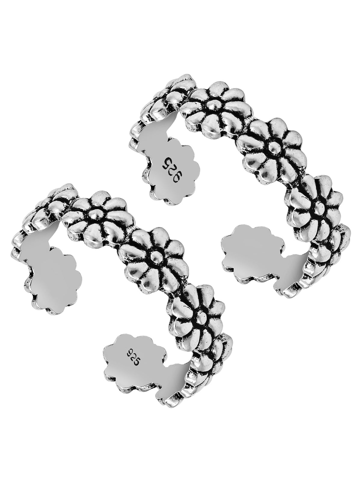 Pissara by Sukkhi Ethnic 925 Sterling Silver Toe Rings For Women And Girls|with Authenticity Certificate, 925 Stamp & 6 Months Warranty TR104677