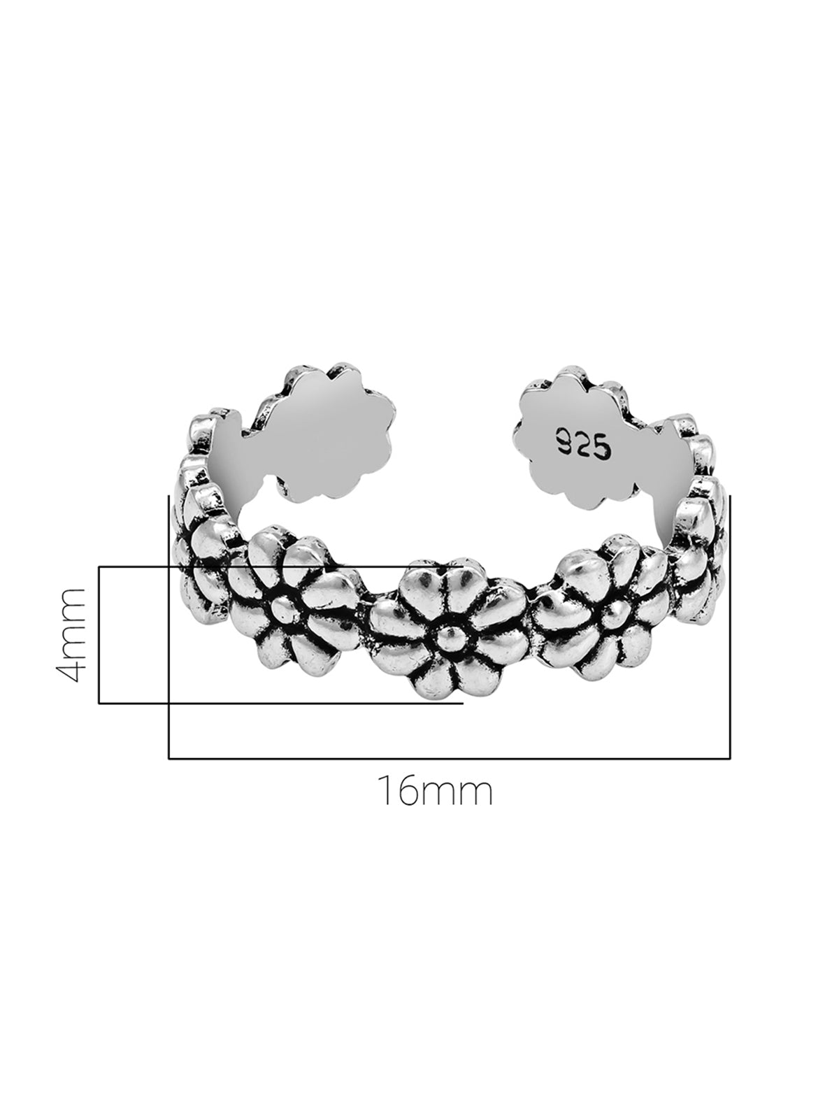 Pissara by Sukkhi Ethnic 925 Sterling Silver Toe Rings For Women And Girls|with Authenticity Certificate, 925 Stamp & 6 Months Warranty TR104677