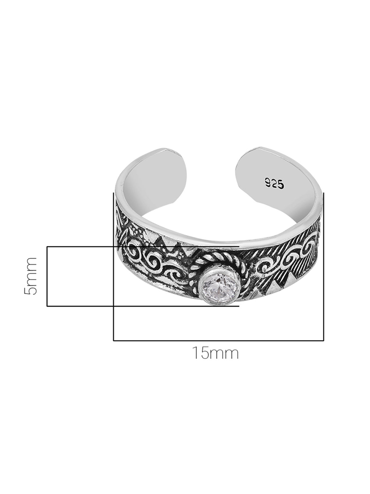 Pissara by Sukkhi Delightful 925 Sterling Silver Toe Rings For Women And Girls|with Authenticity Certificate, 925 Stamp & 6 Months Warranty TR104678