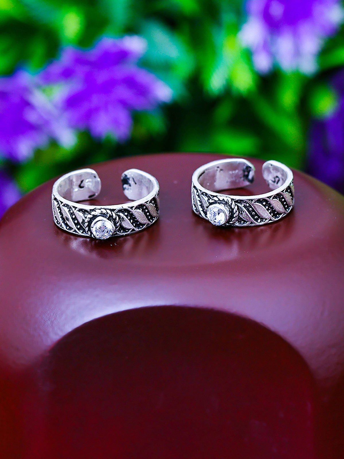 Pissara by Sukkhi Sparkling 925 Sterling Silver Toe Rings For Women And Girls|with Authenticity Certificate, 925 Stamp & 6 Months Warranty TR104679