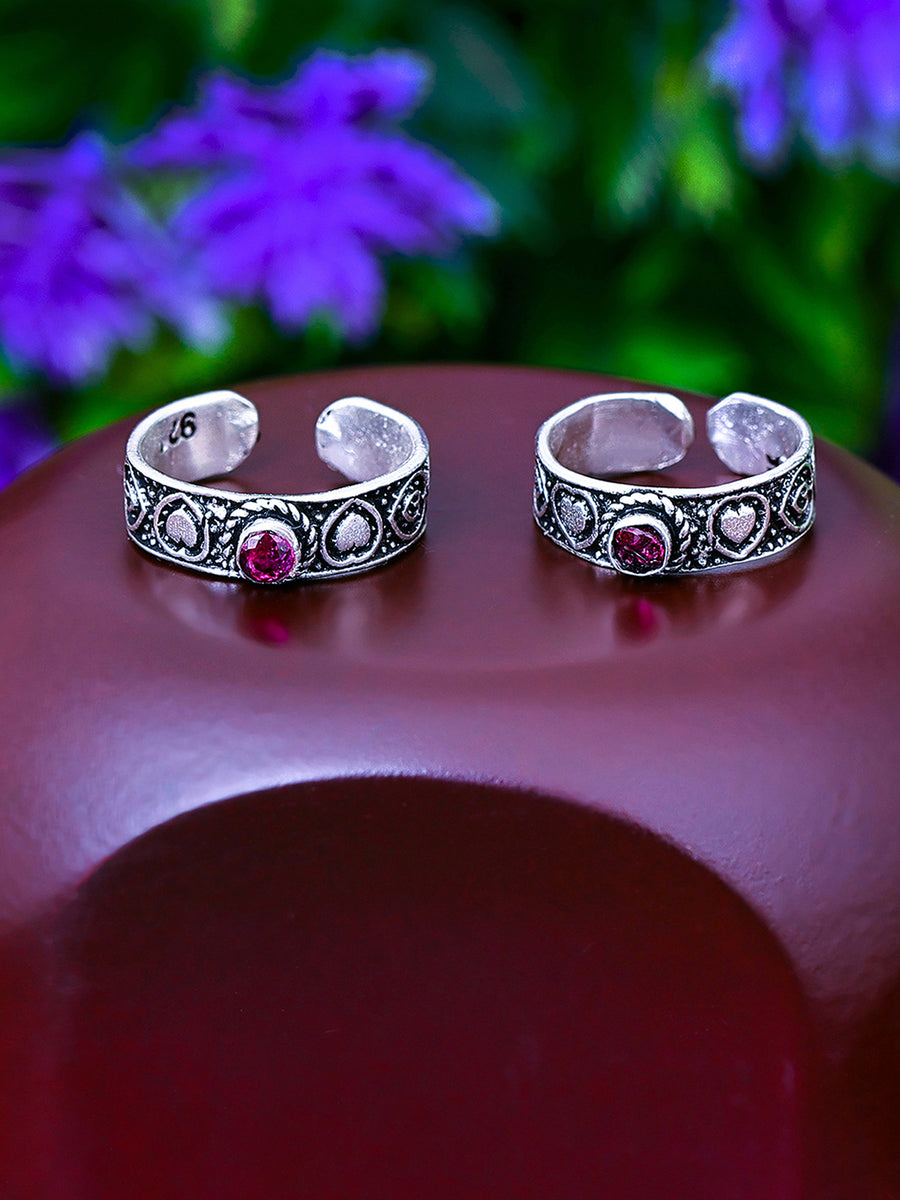 Pissara by Sukkhi Glorious 925 Sterling Silver Toe Rings For Women And Girls|with Authenticity Certificate, 925 Stamp & 6 Months Warranty TR104680