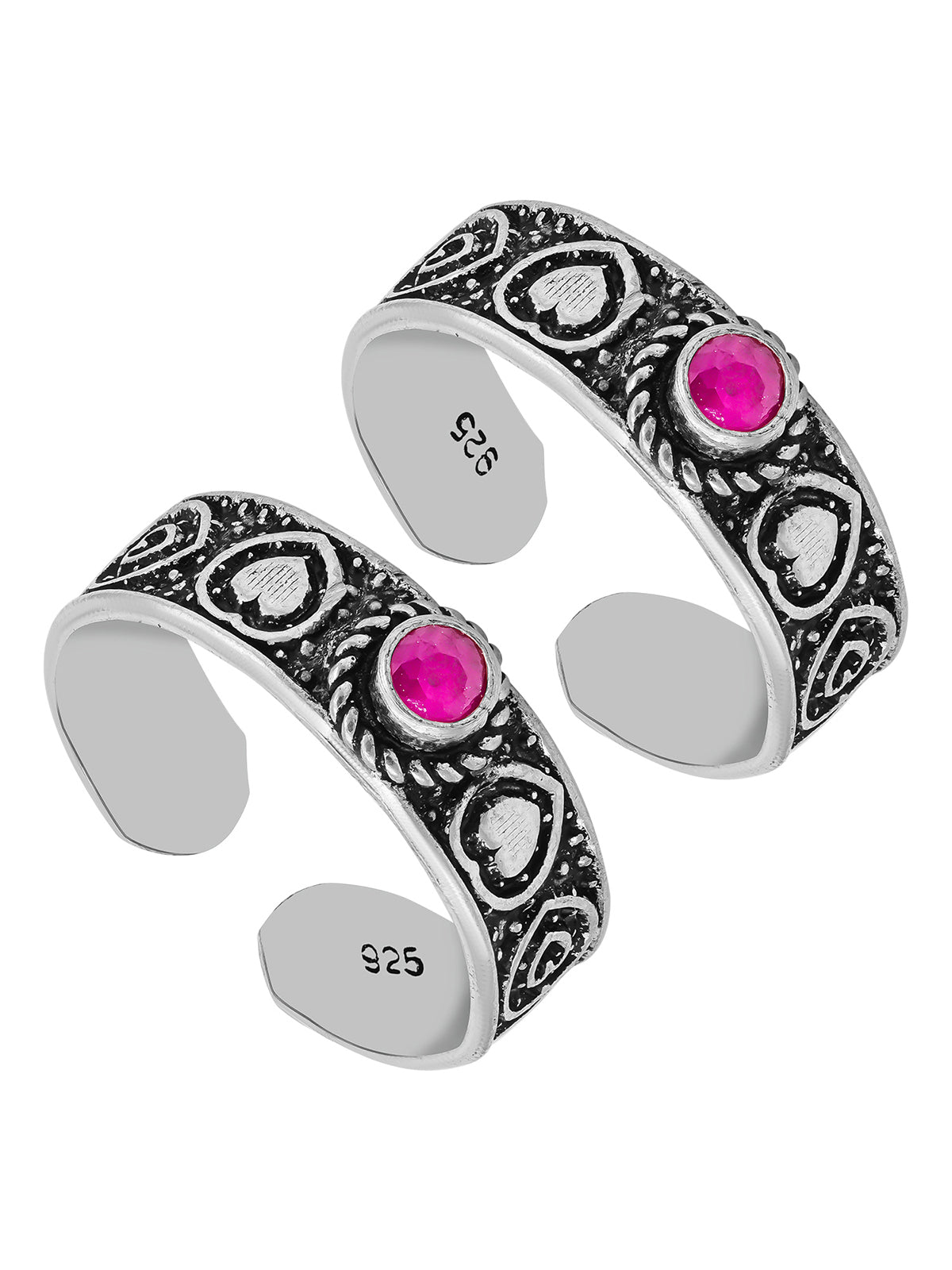 Pissara by Sukkhi Glorious 925 Sterling Silver Toe Rings For Women And Girls|with Authenticity Certificate, 925 Stamp & 6 Months Warranty TR104680