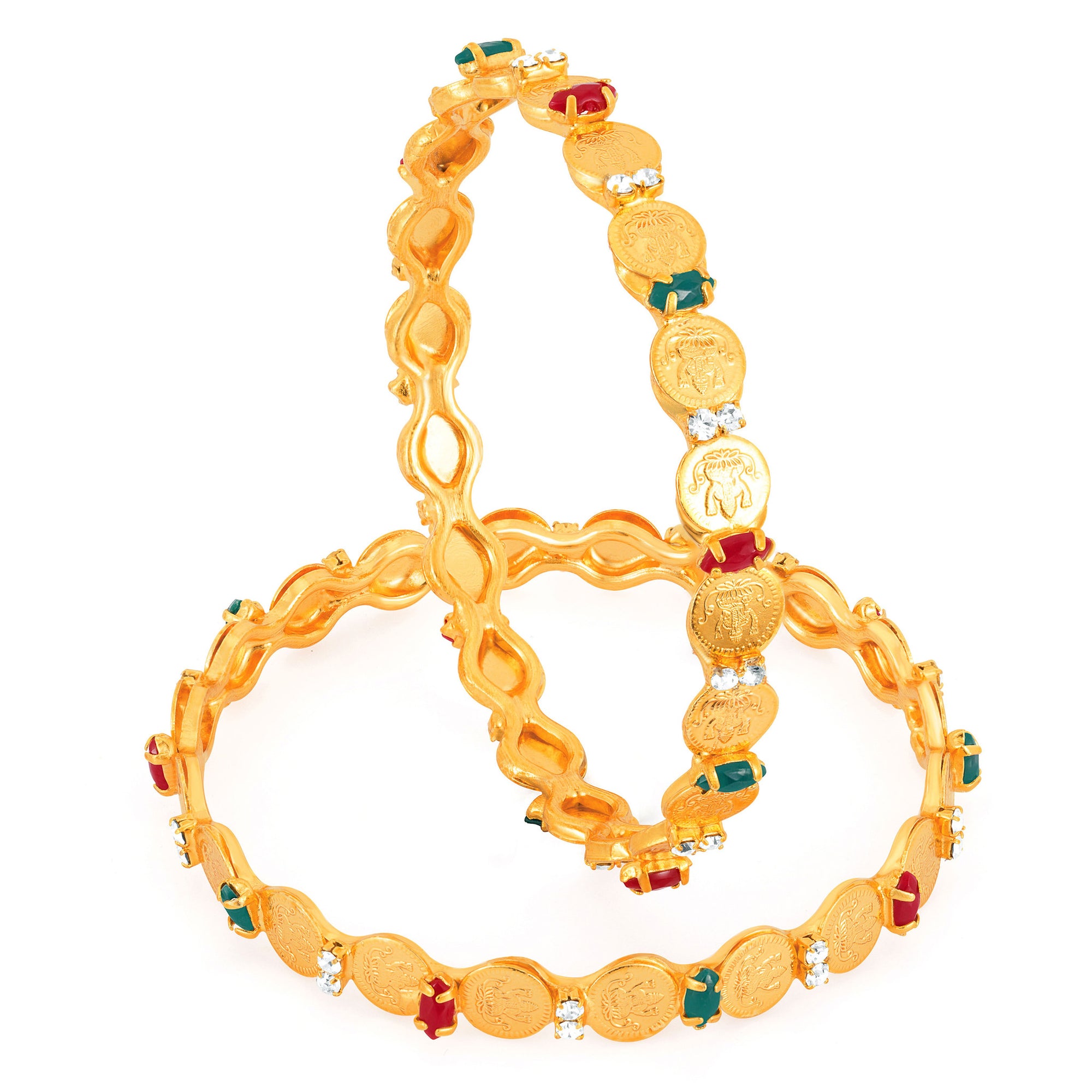 Sukkhi Gold Plated Color lord Lakshmi bangles - 1116VB750