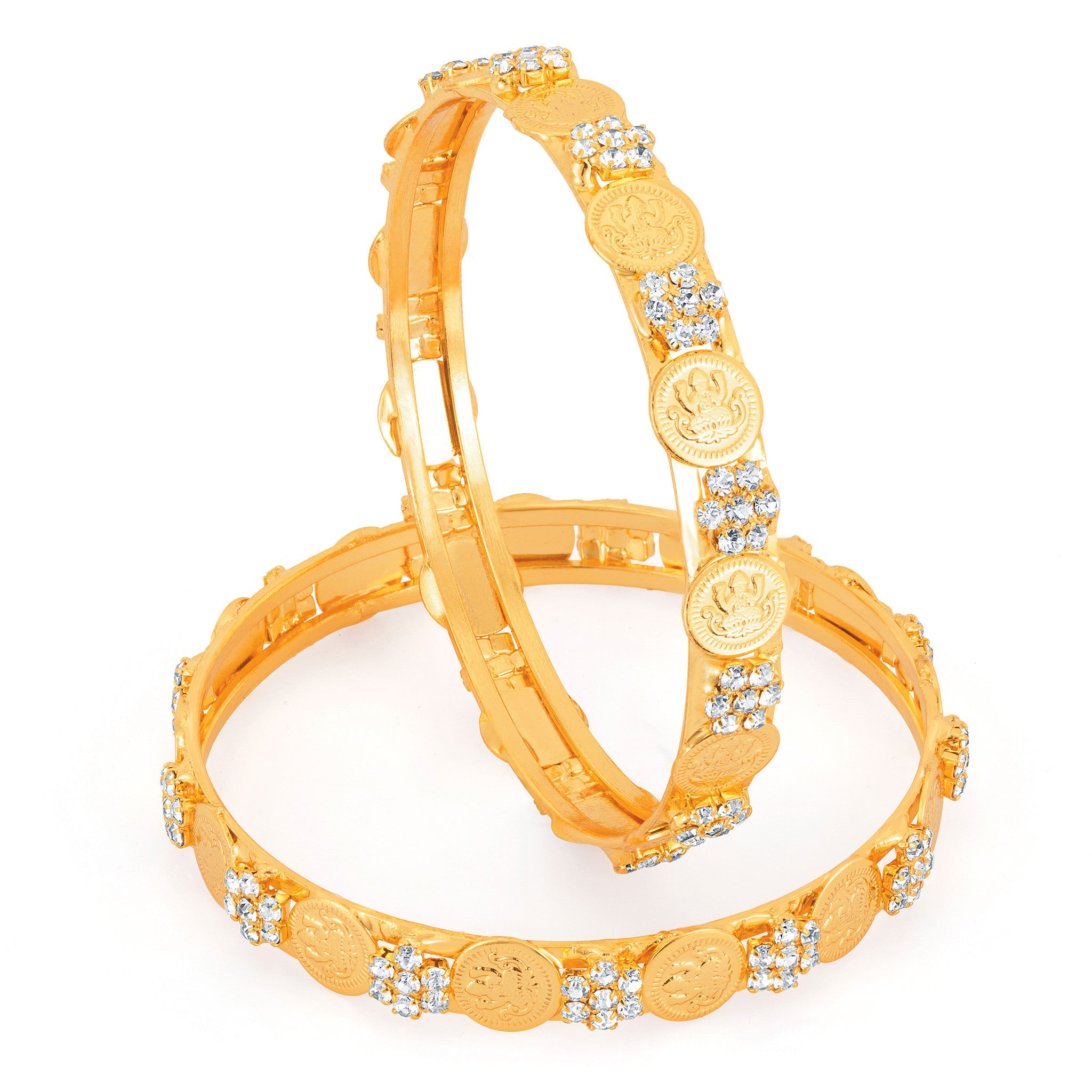 Sukkhi Gold Plated AD Stone lord Lakshmi bangles - 1117VB750
