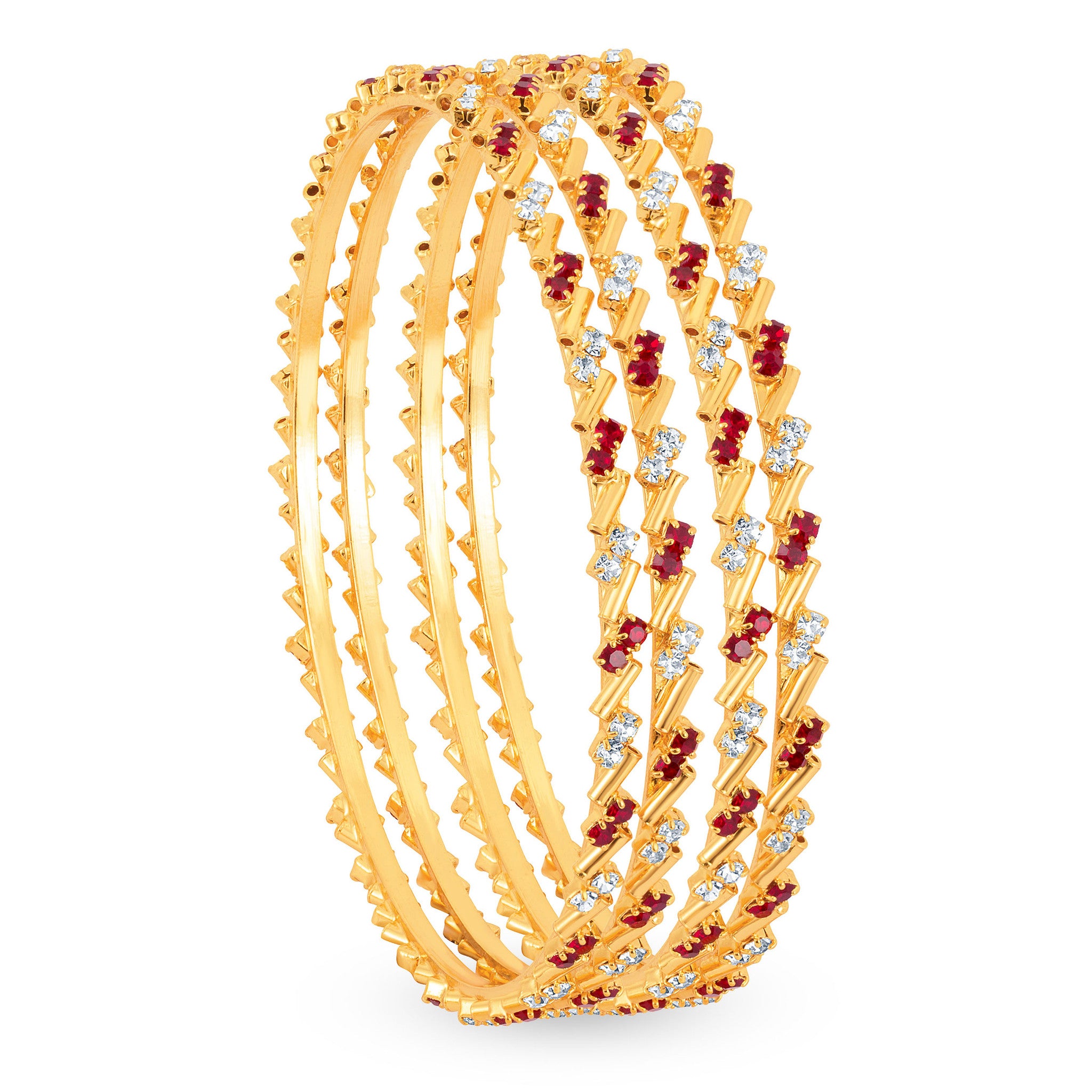 Sukkhi Gold Plated Color & AD Stone bangles - 1124VB900