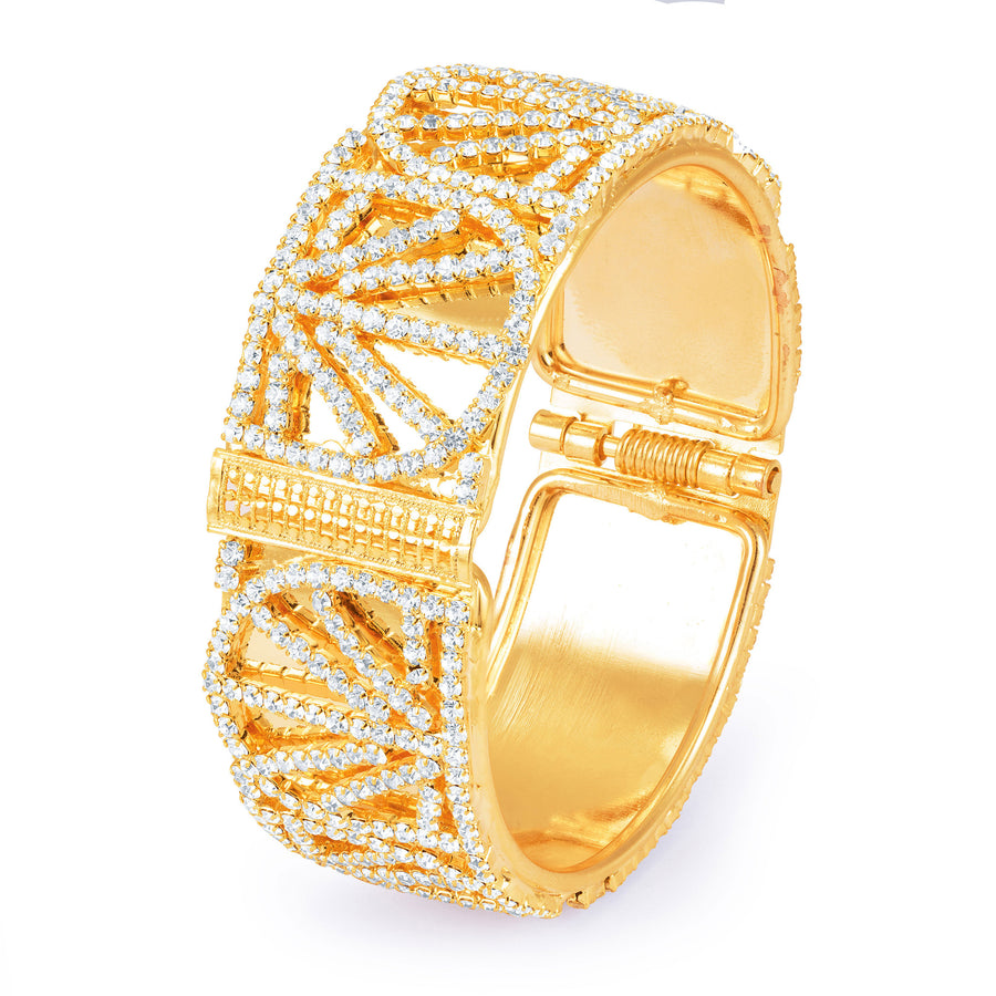 Sukkhi Gorgeous Gold Plated Mirror Polish AD Kada for Women