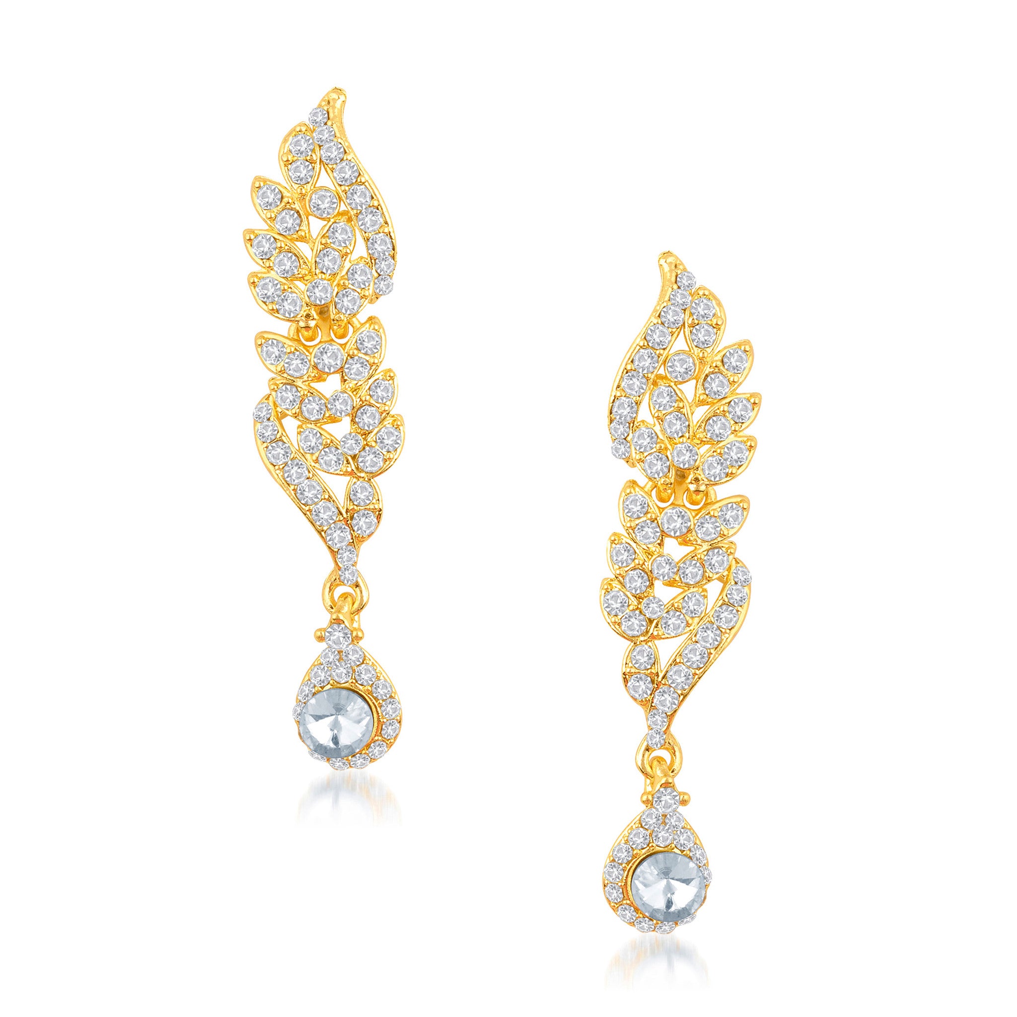 Sukkhi Fine Gold Plated Australian Diamond Stone Studded Necklace Set-2