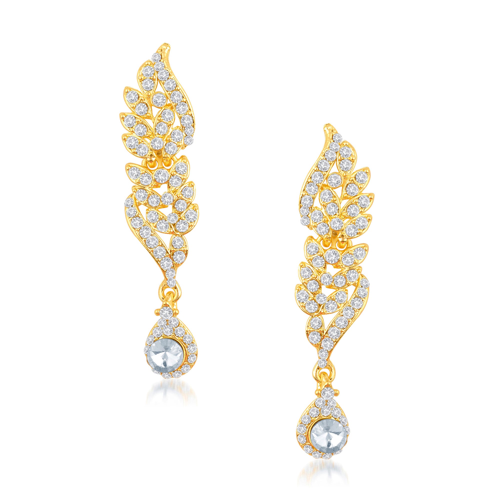 Sukkhi Fine Gold Plated Australian Diamond Stone Studded Necklace Set-2